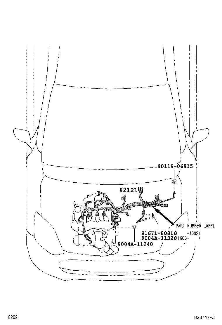 82046-BZ240 WIRE, BODY GROUND product image