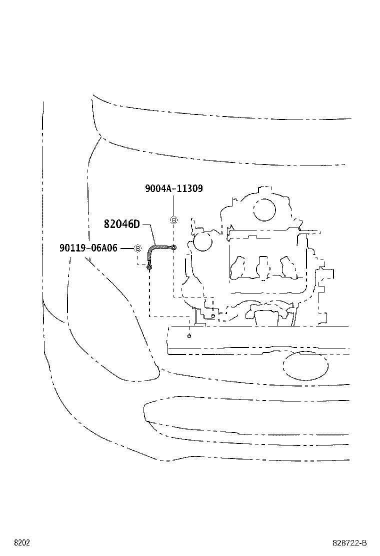 82046-BZ240 WIRE, BODY GROUND product image