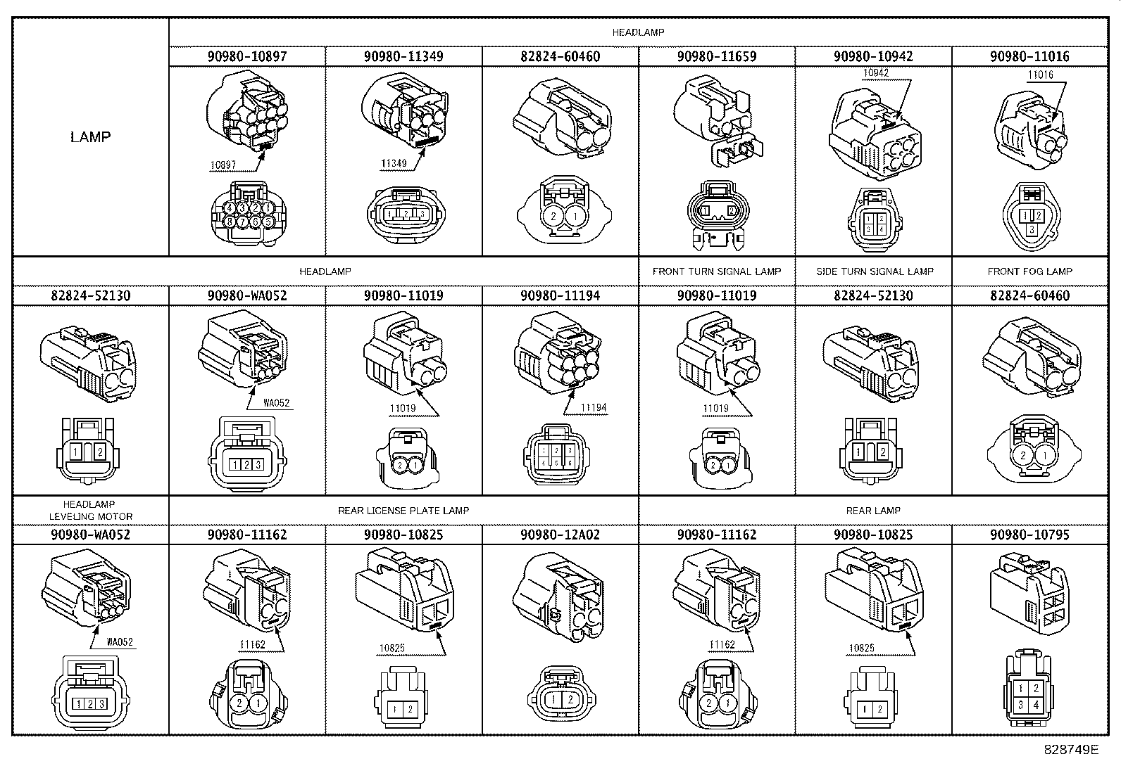 82142-12540 WIRE, INSTRUMENT PANEL, NO.2 product image