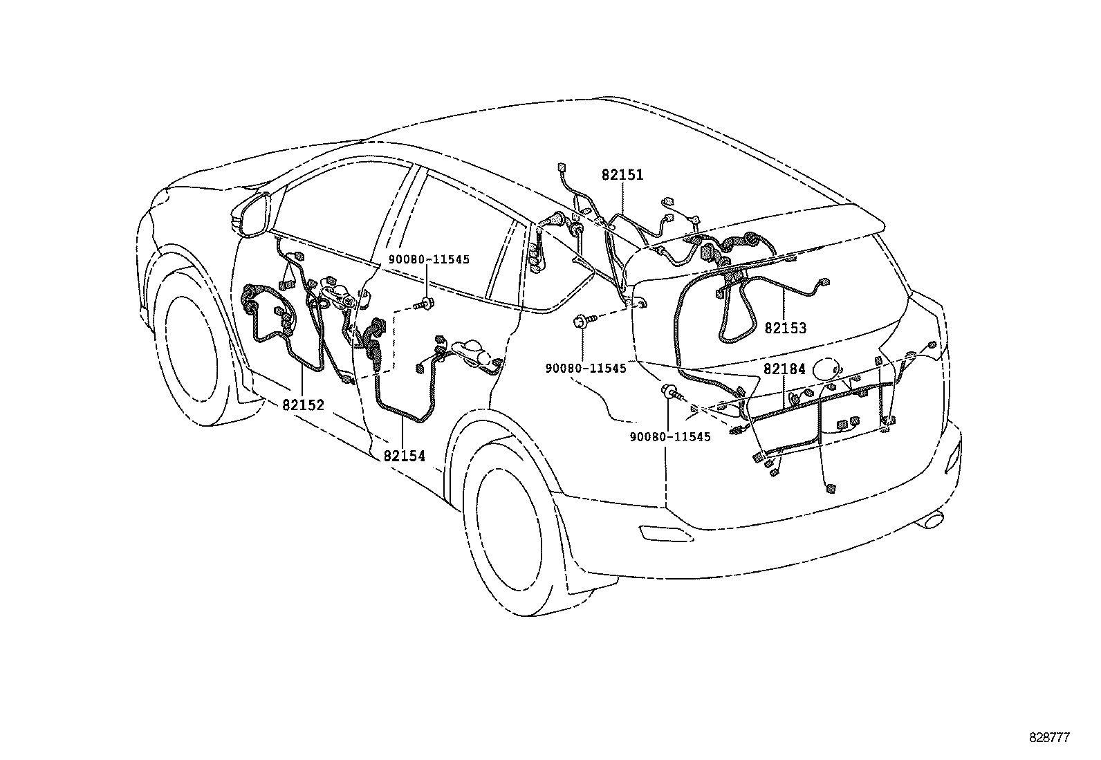 82192-0R080 WIRE, FRONT SEAT, LH product image