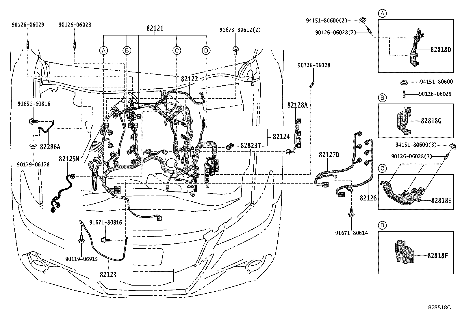 82817-3AC20 PROTECTOR, WIRING HARNESS, NO.1 product image