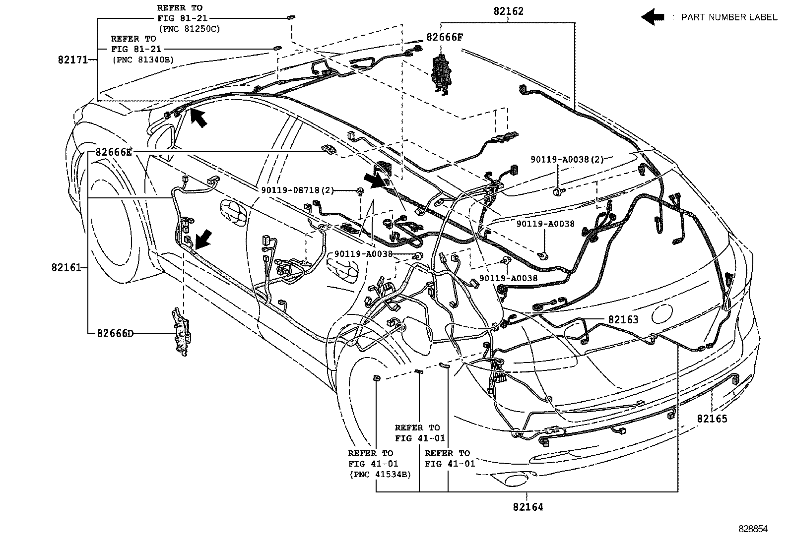 82142-0T192 WIRE, INSTRUMENT PANEL, NO.2 product image