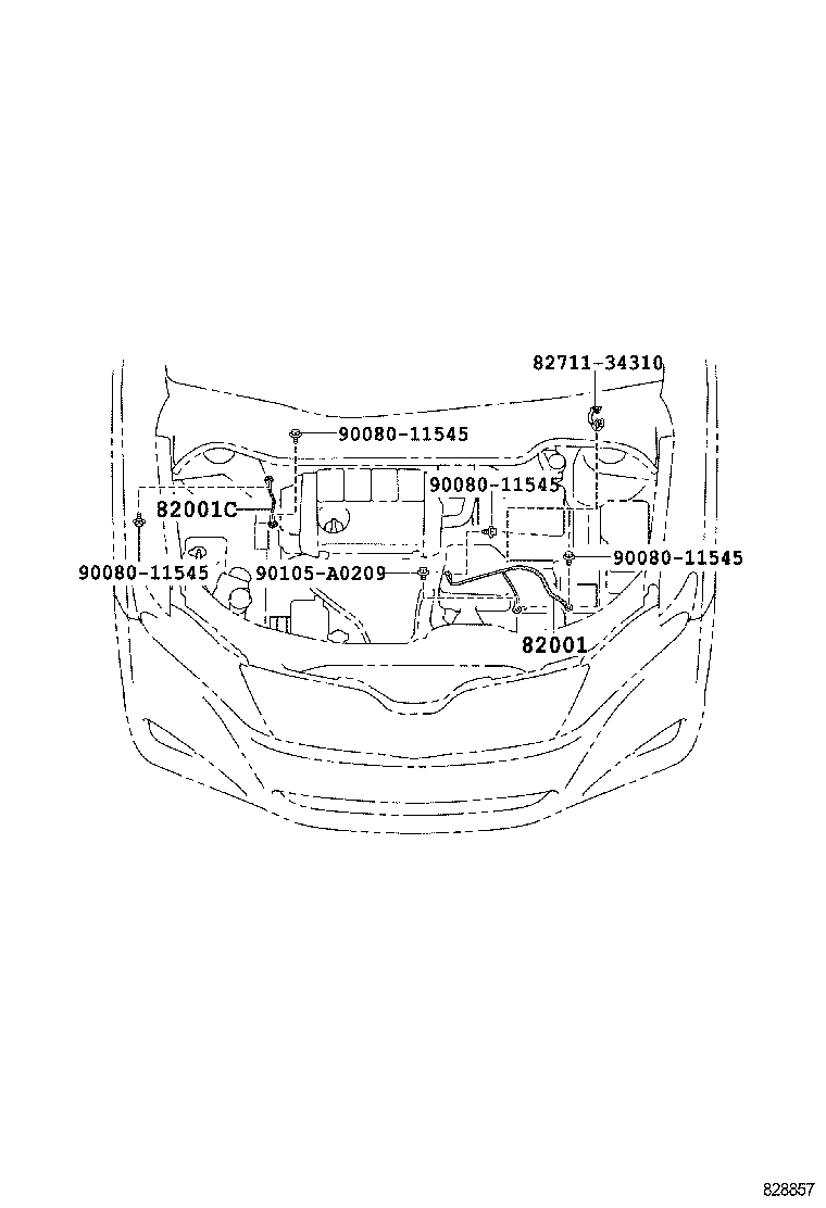 82142-0T192 WIRE, INSTRUMENT PANEL, NO.2 product image