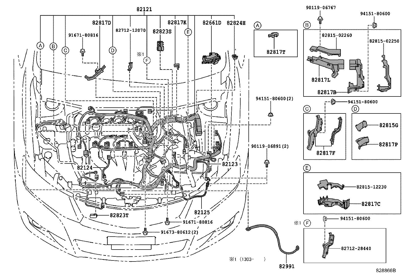 82191-20060 WIRE, FRONT SEAT, RH product image