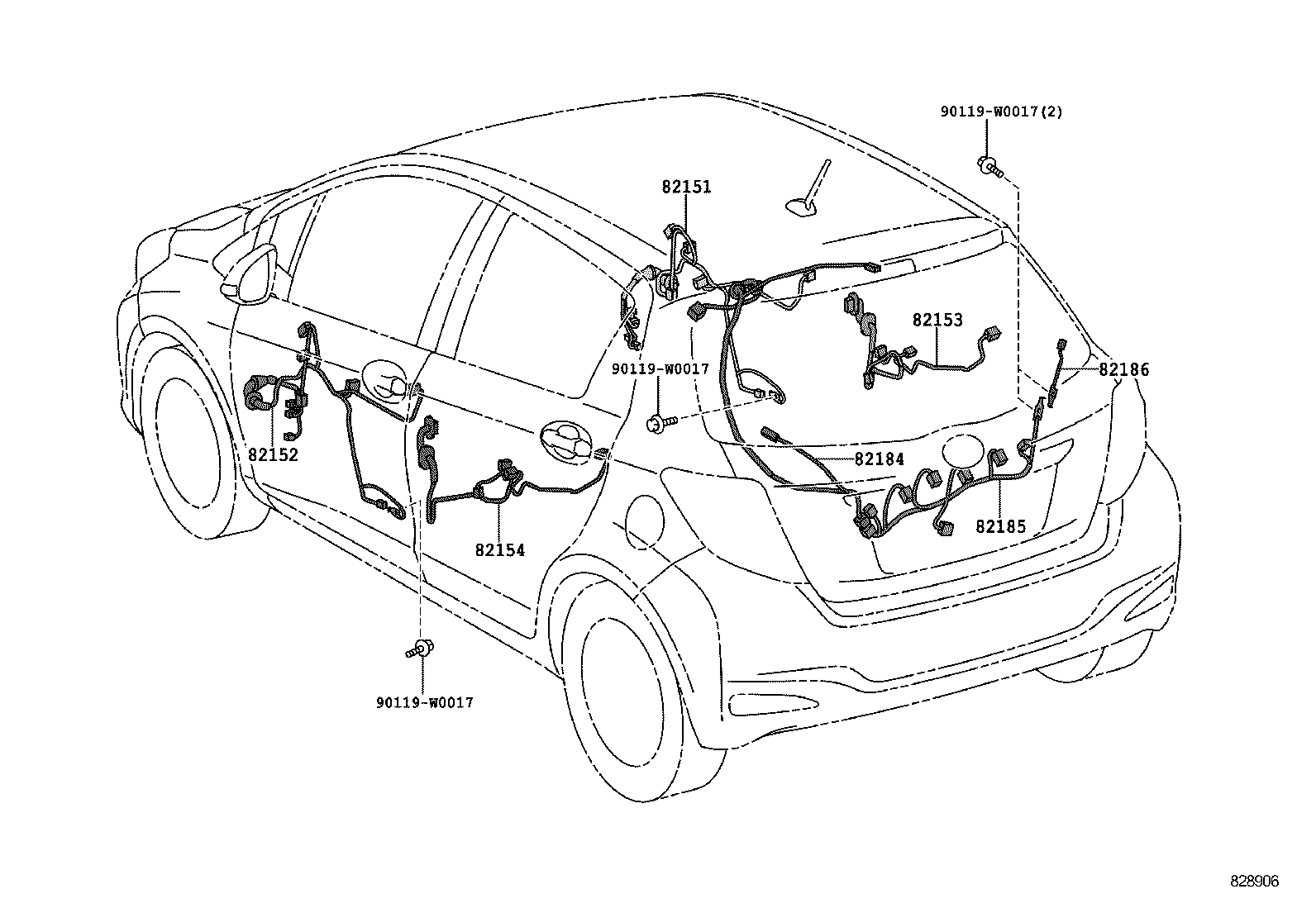 82191-0D030 WIRE, FRONT SEAT, RH product image