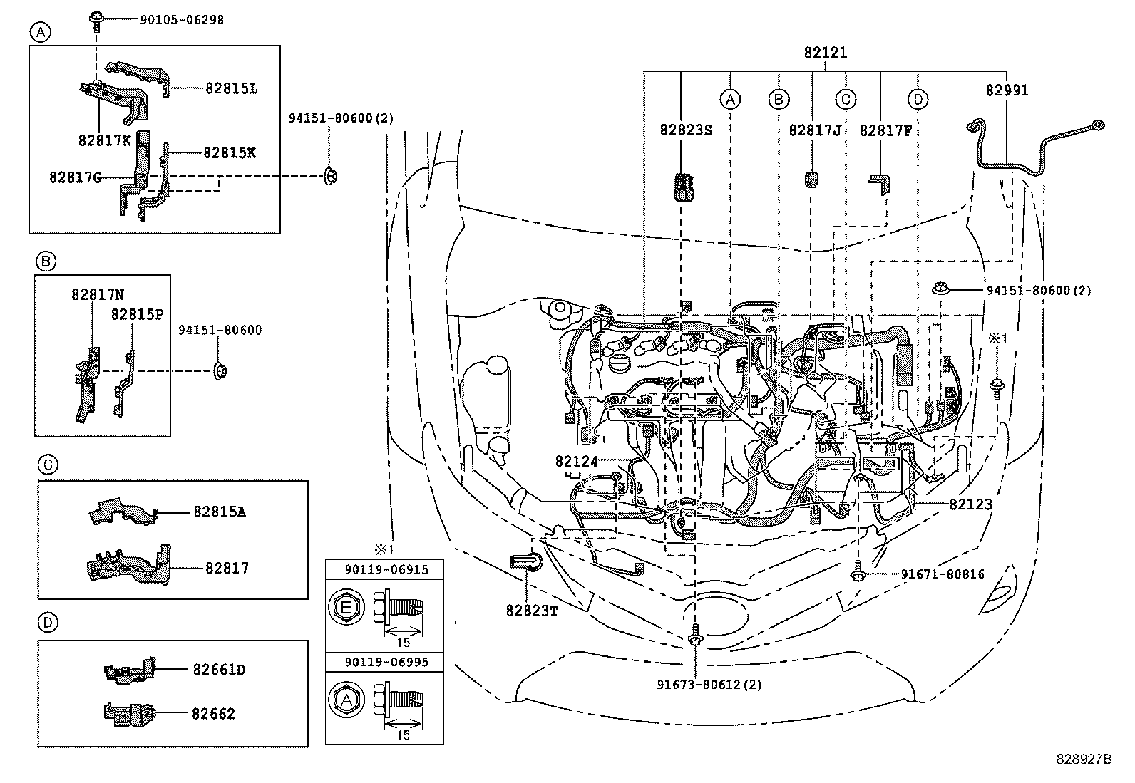 82142-12540 WIRE, INSTRUMENT PANEL, NO.2 product image