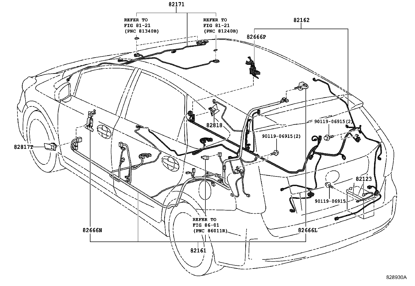 82142-47290 WIRE, INSTRUMENT PANEL, NO.2 product image