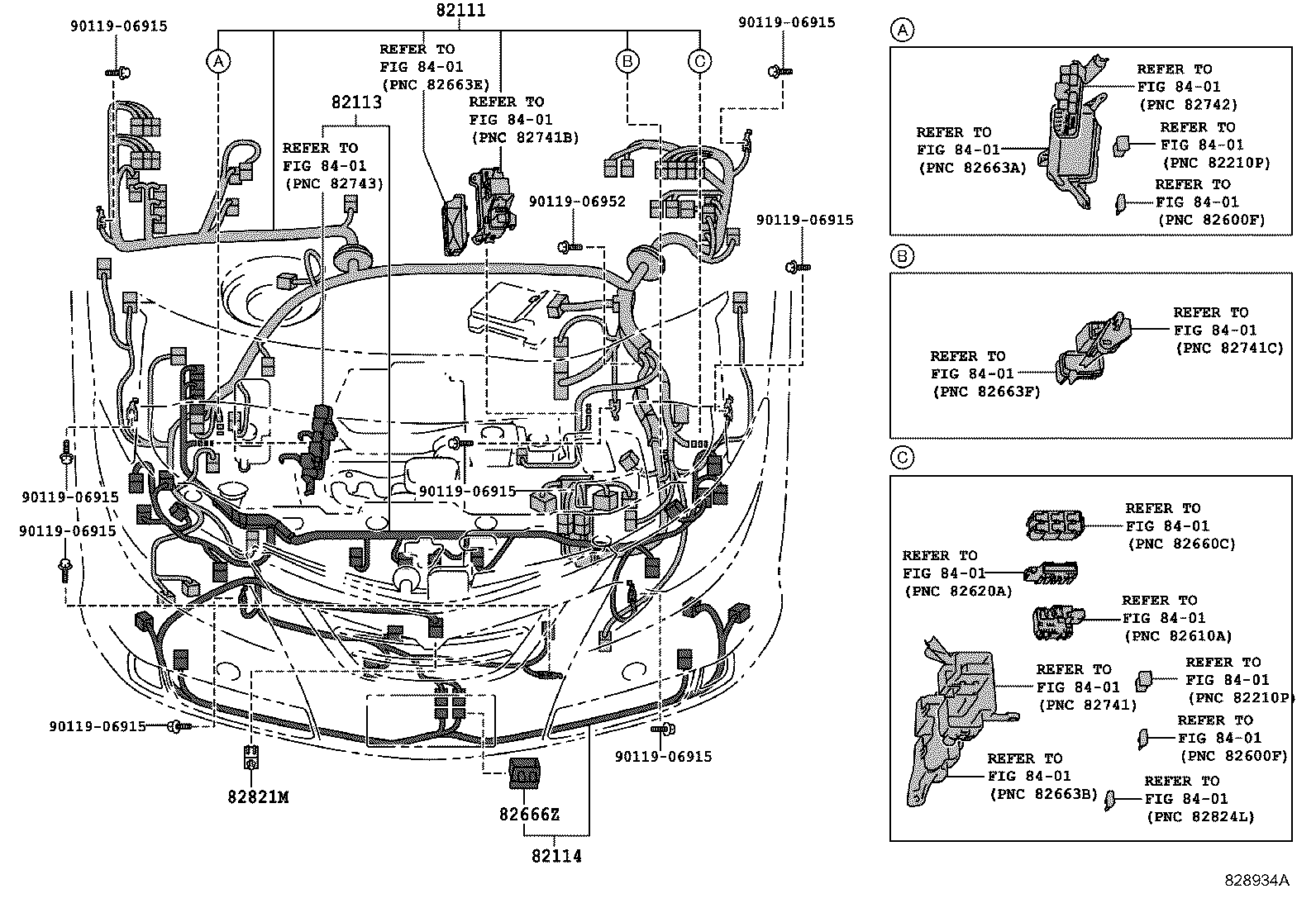 82151-28C40 WIRE, FRONT DOOR, RH product image