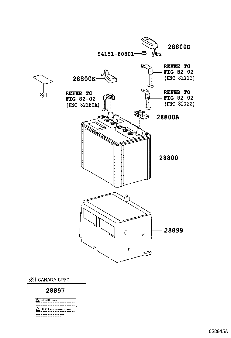 Toyota 82715-53660 BRACKET, BATTERY WIRE CLAMP