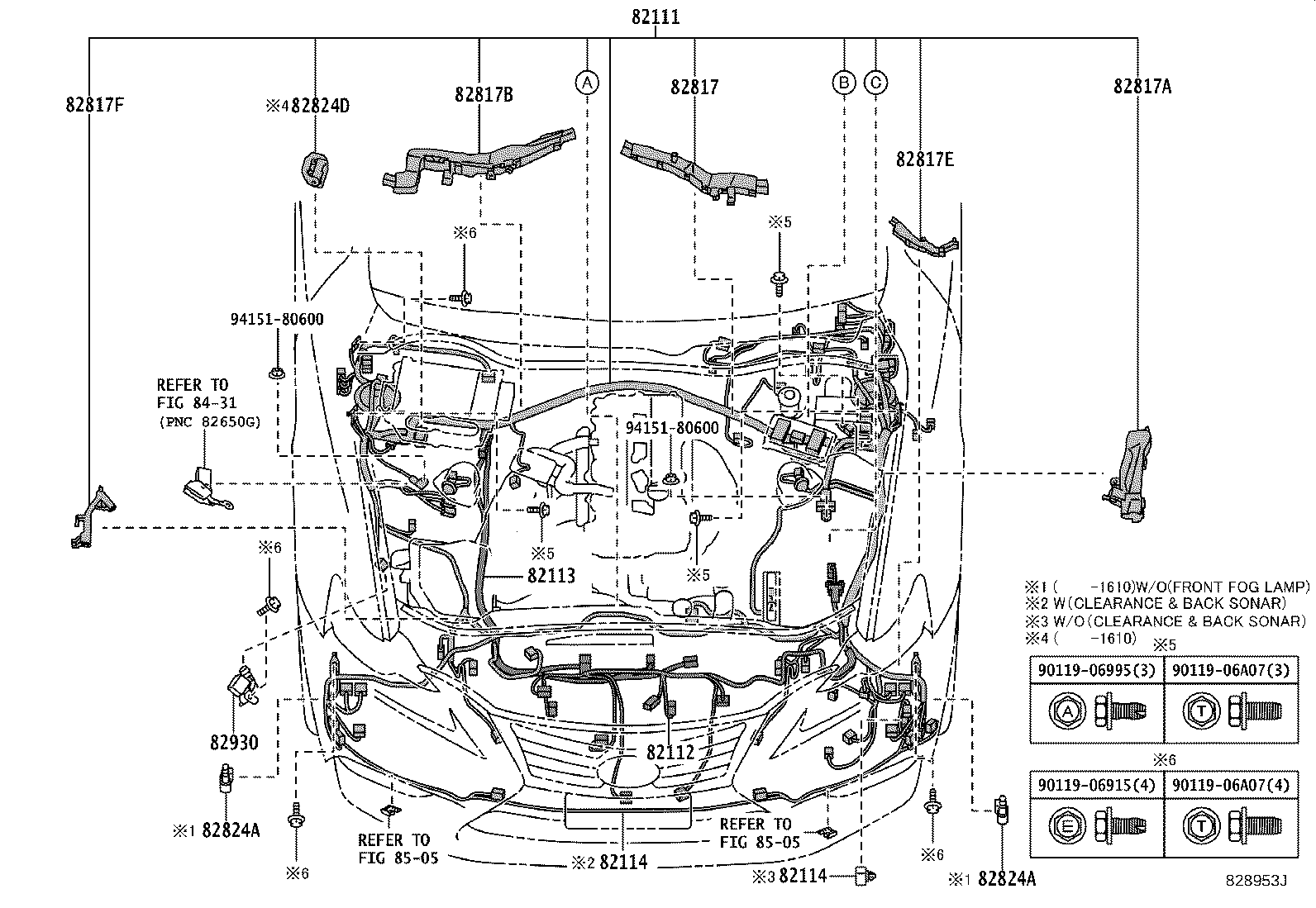82142-53170 WIRE, INSTRUMENT PANEL, NO.2 product image