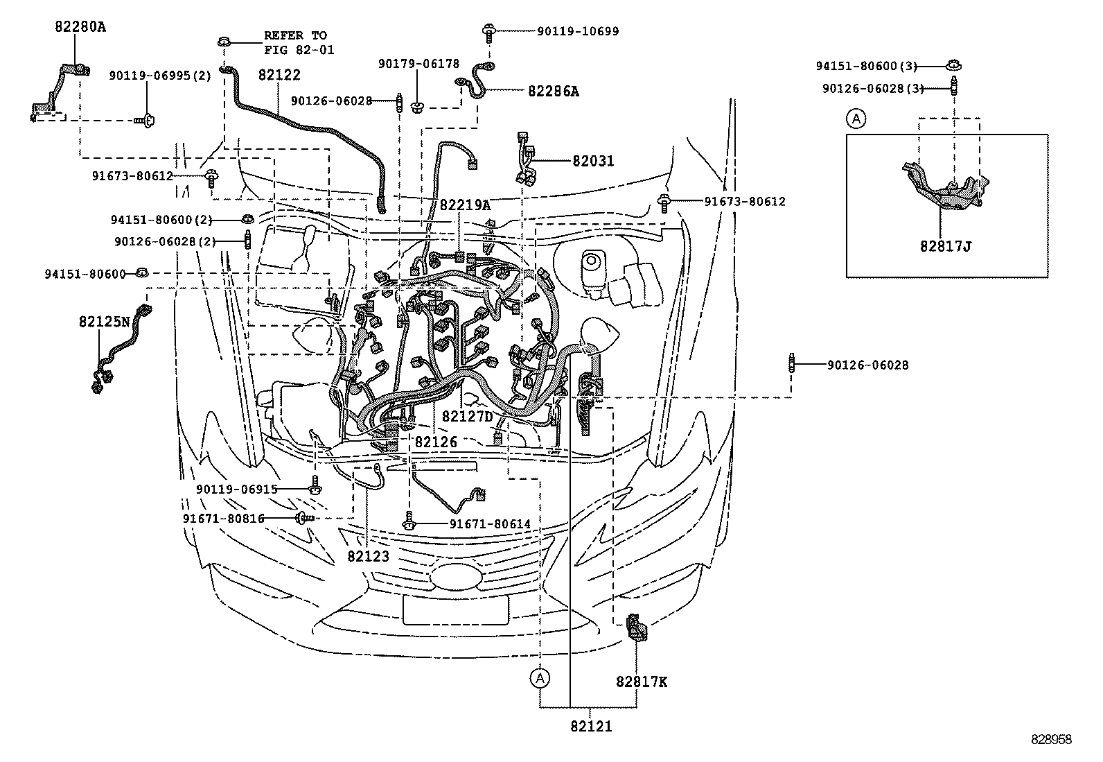 82817-53760 PROTECTOR, WIRING HARNESS, NO.1 product image