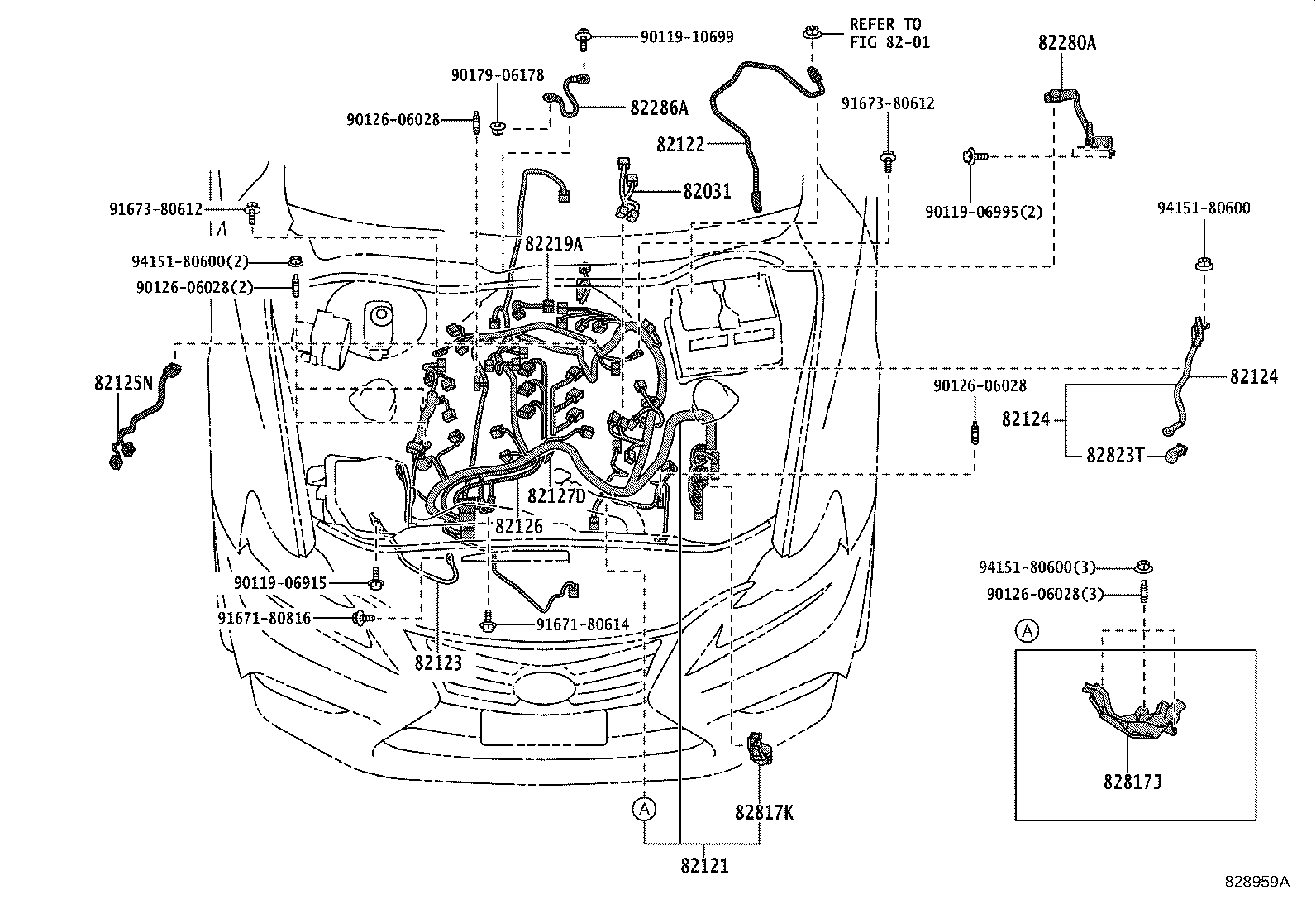 82817-53760 PROTECTOR, WIRING HARNESS, NO.1 product image