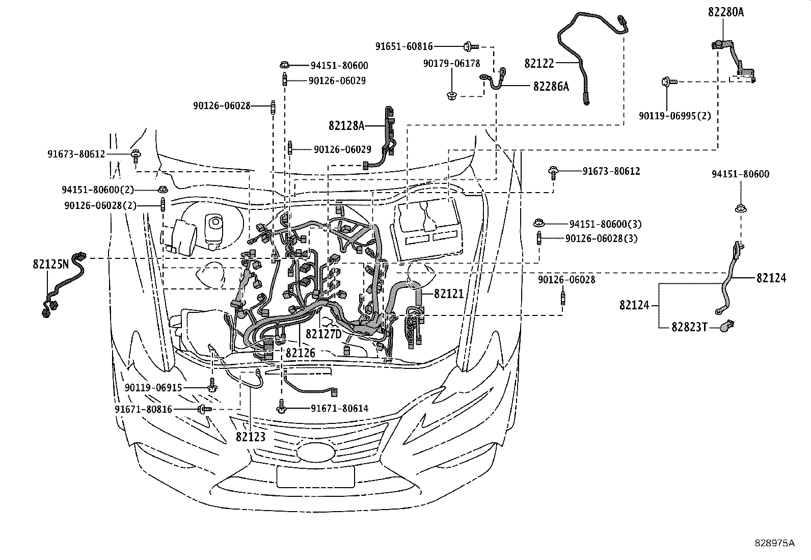 82113-53180 WIRE, ENGINE ROOM, NO.3 product image