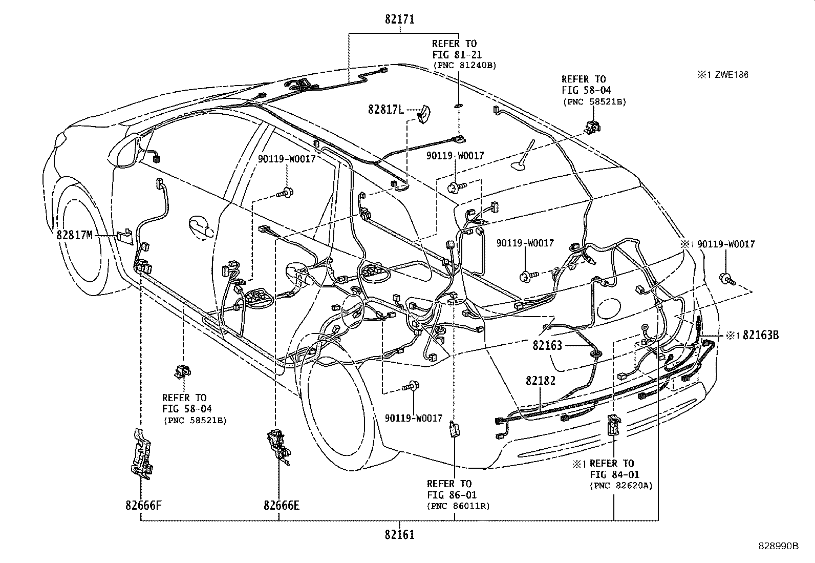 82817-02890 PROTECTOR, WIRING HARNESS, NO.13 product image