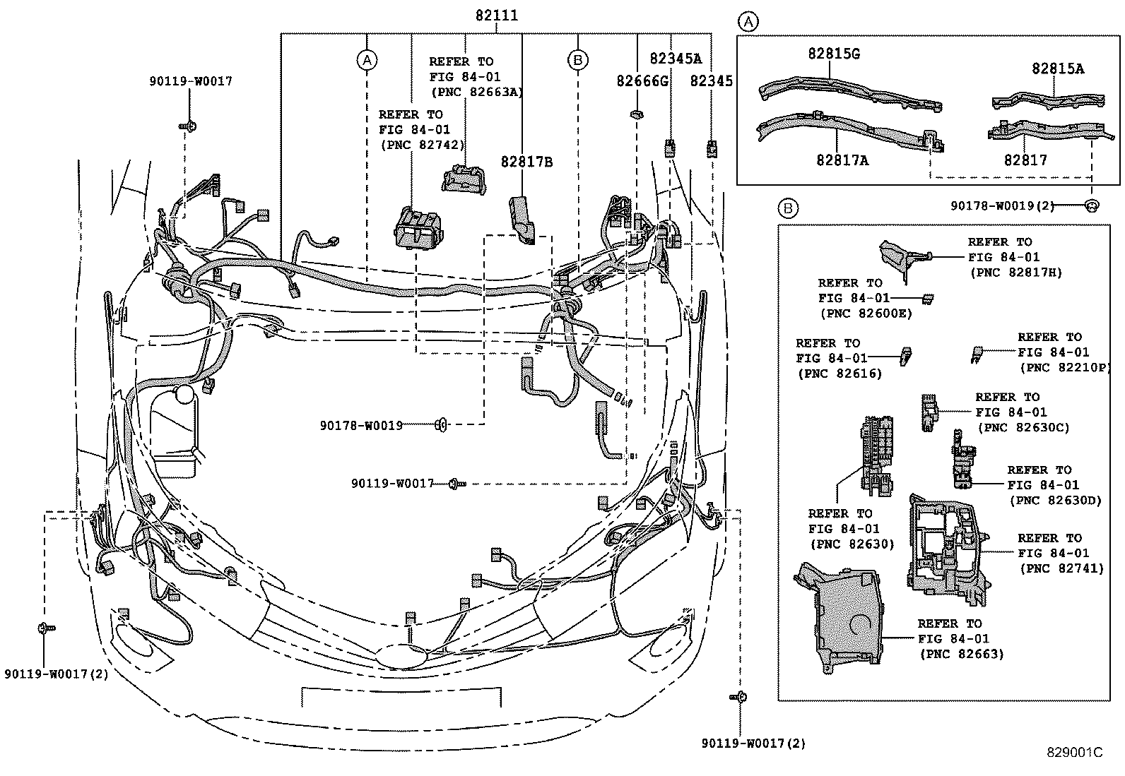 82712-28440 SUPPORT, WIRING HARNESS product image
