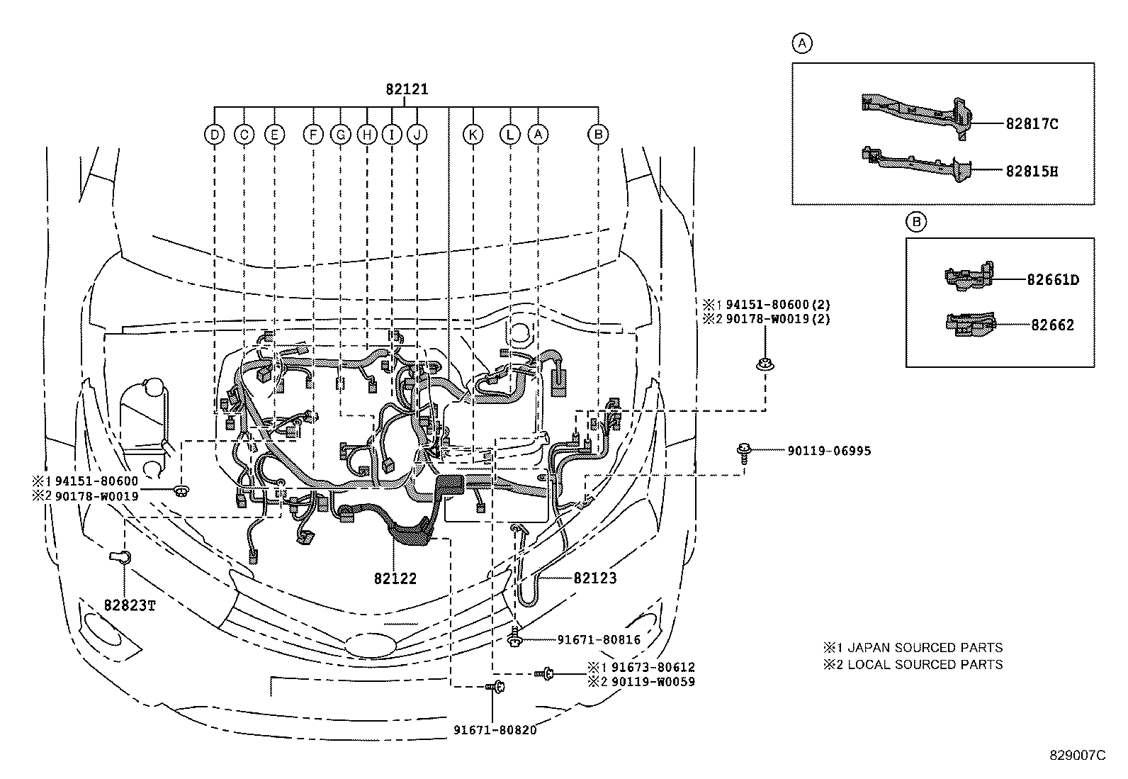 82140-02400 WIRE, INSTRUMENT PANEL, NO.2 product image