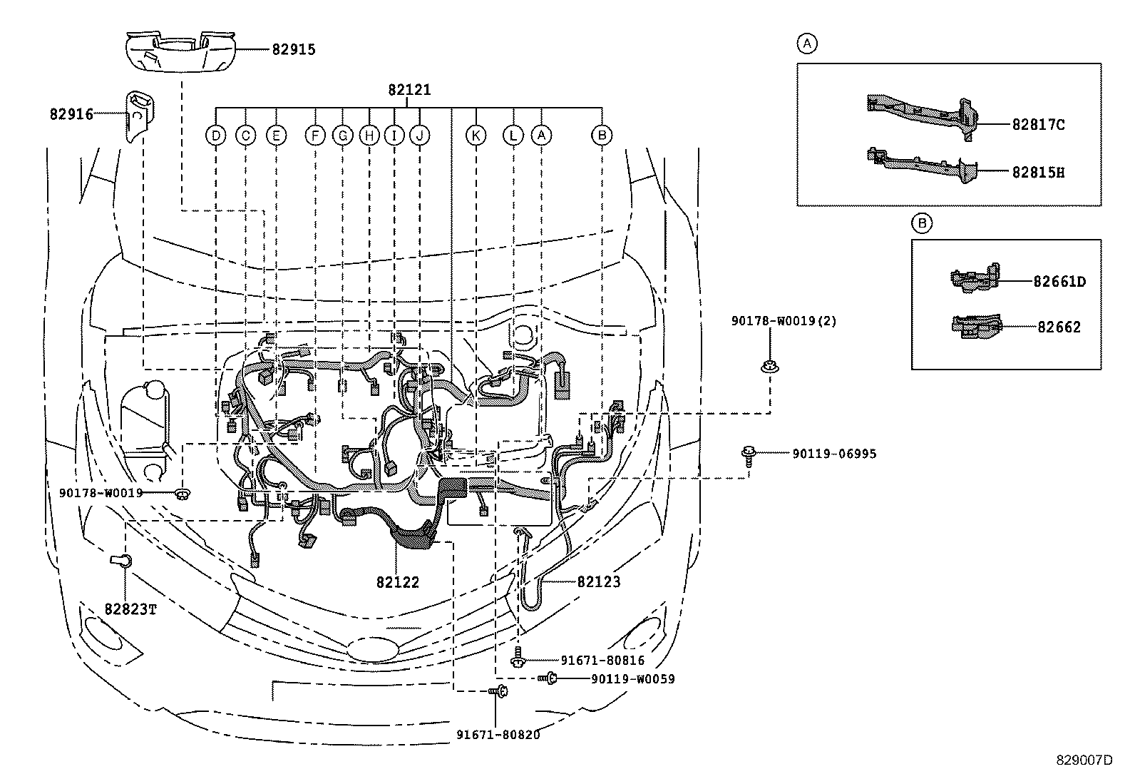 82712-28440 SUPPORT, WIRING HARNESS product image