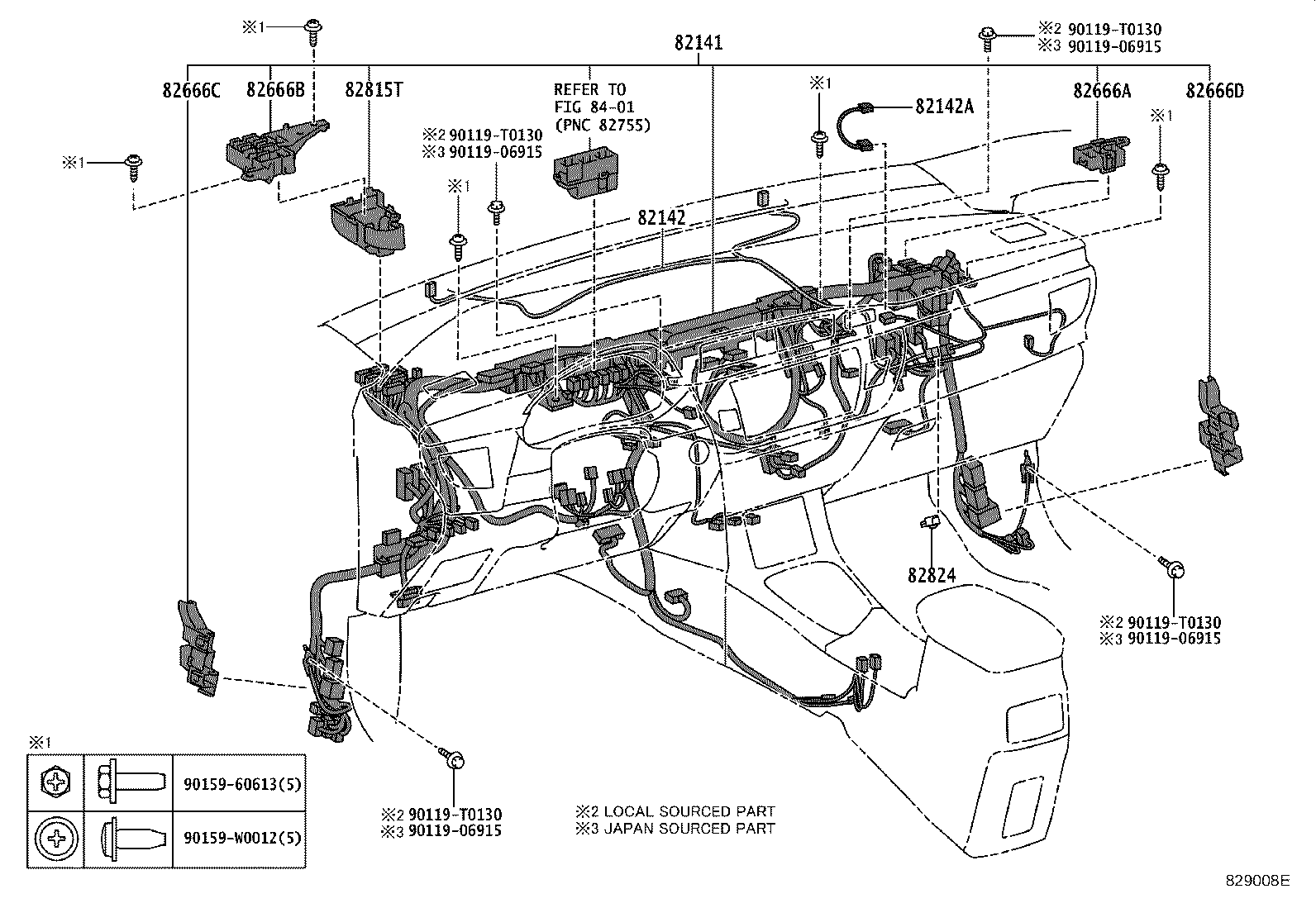 82140-02400 WIRE, INSTRUMENT PANEL, NO.2 product image