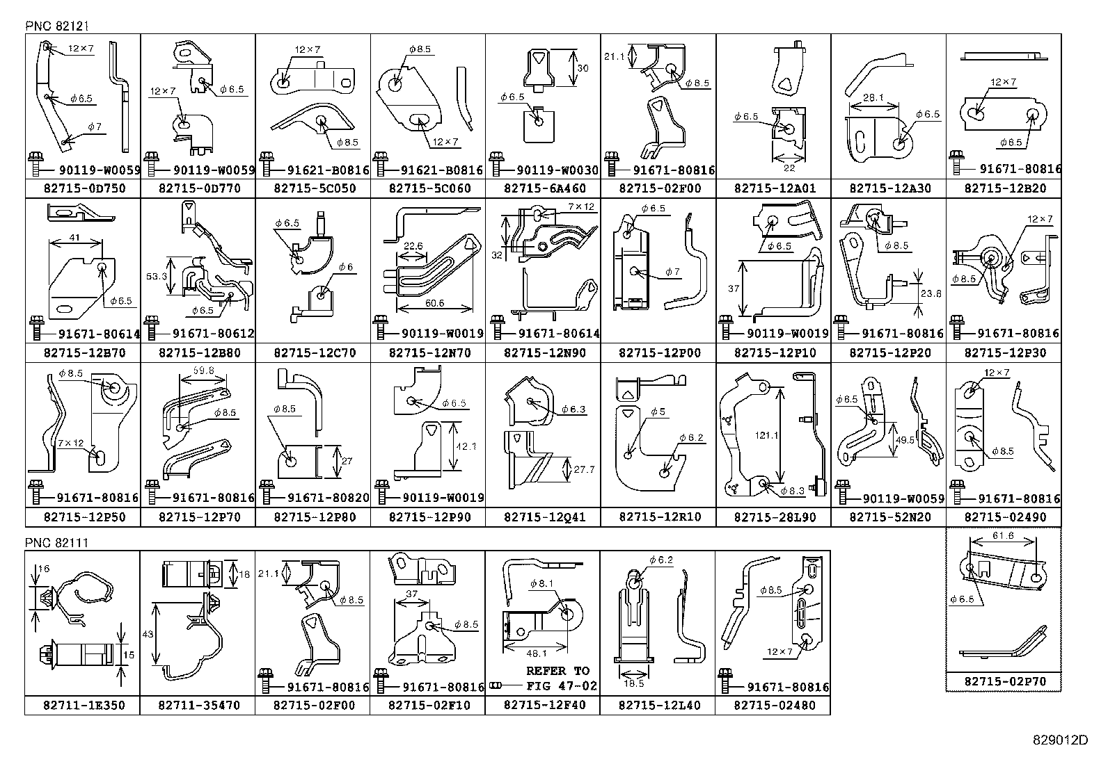 82712-28440 SUPPORT, WIRING HARNESS product image