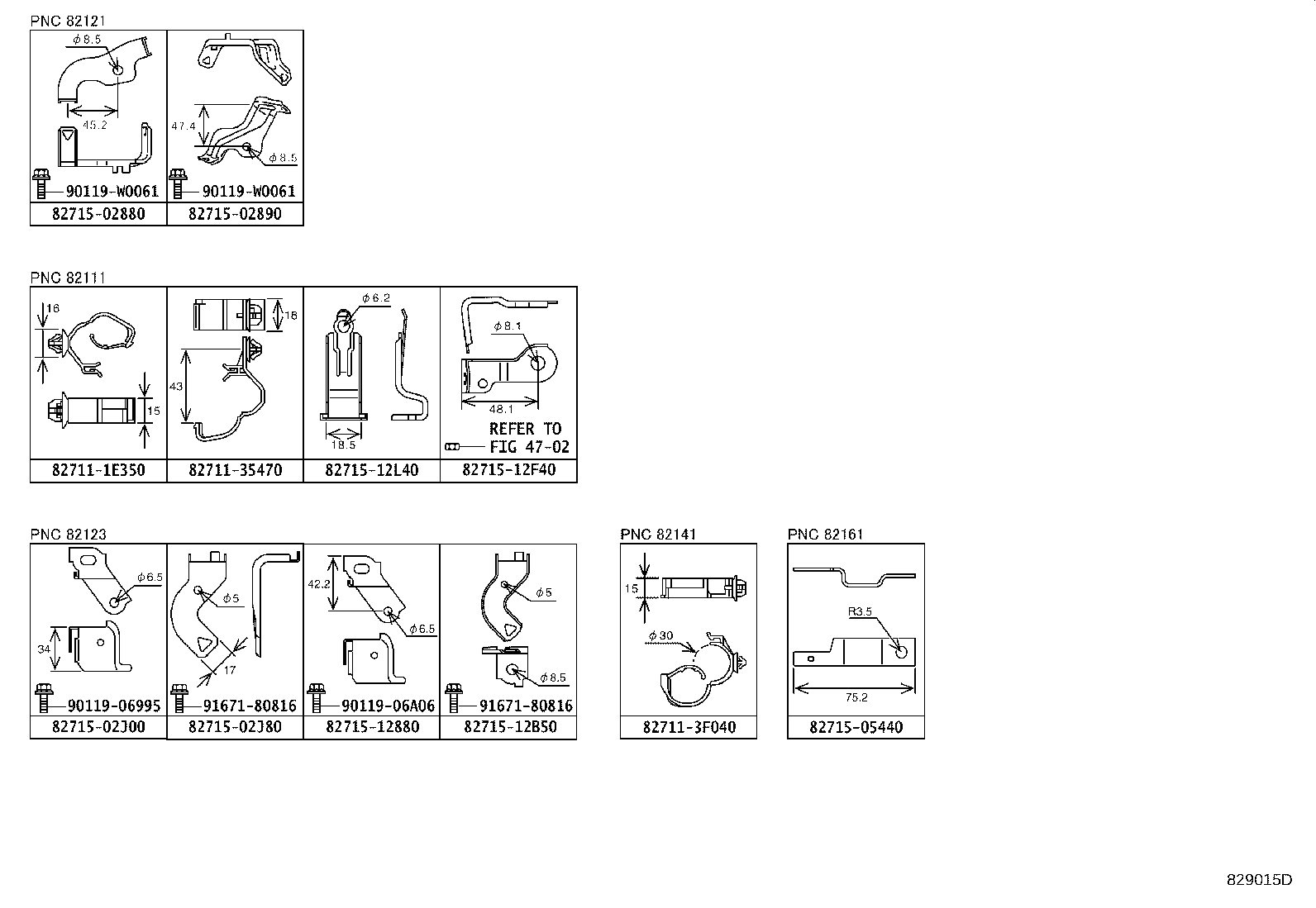 82140-02400 WIRE, INSTRUMENT PANEL, NO.2 product image