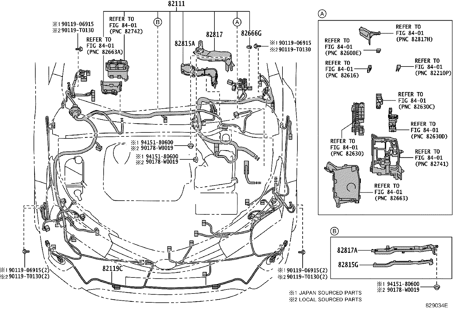 82140-02400 WIRE, INSTRUMENT PANEL, NO.2 product image