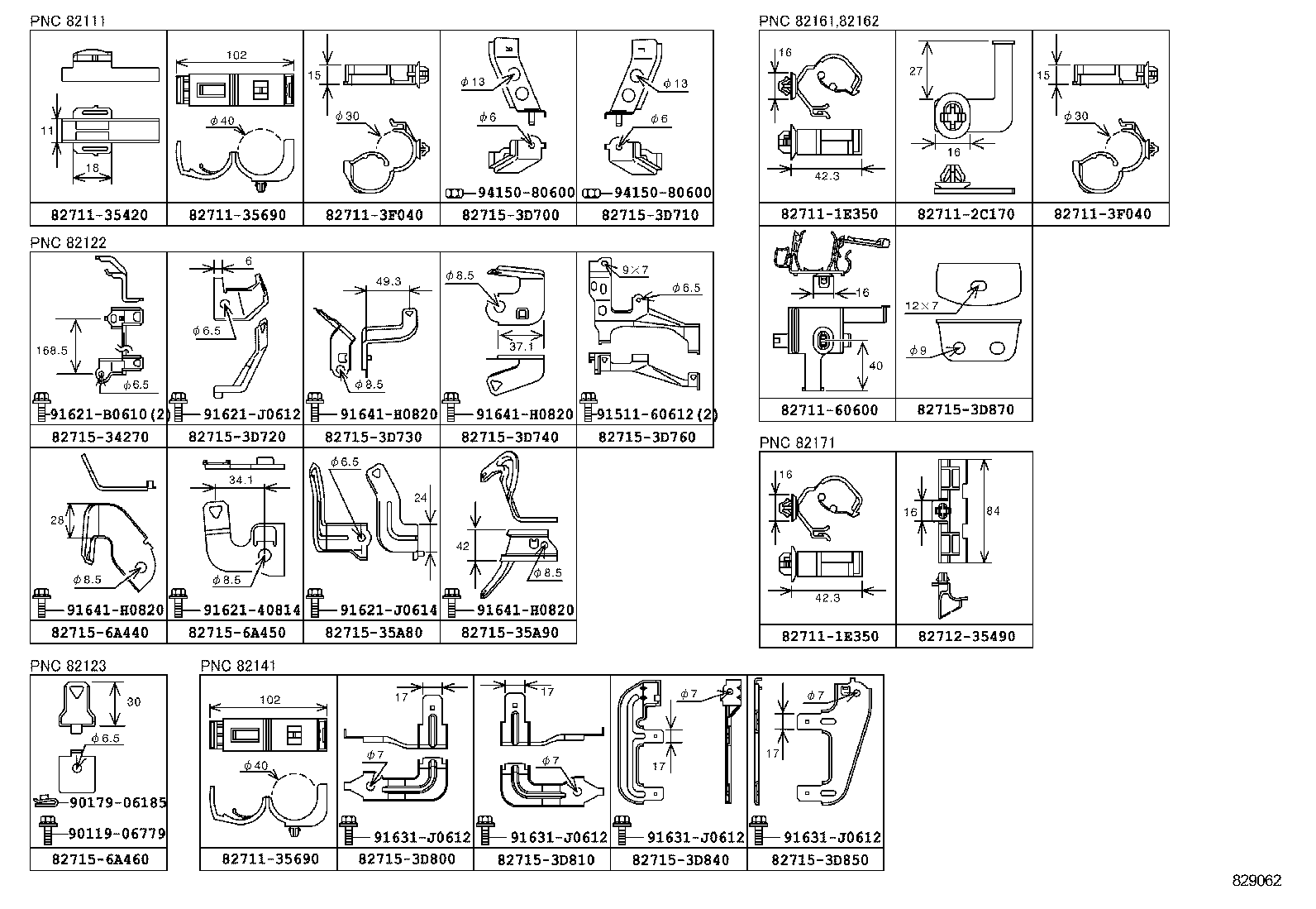 82142-35040 WIRE, INSTRUMENT PANEL, NO.2 product image
