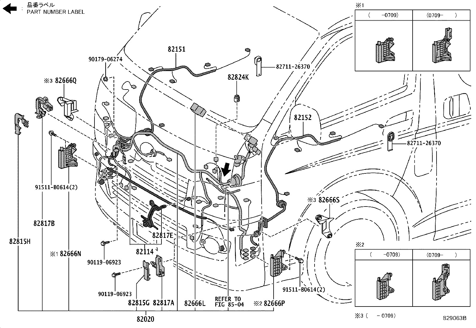 82142-26140 WIRE, INSTRUMENT PANEL, NO.2 product image