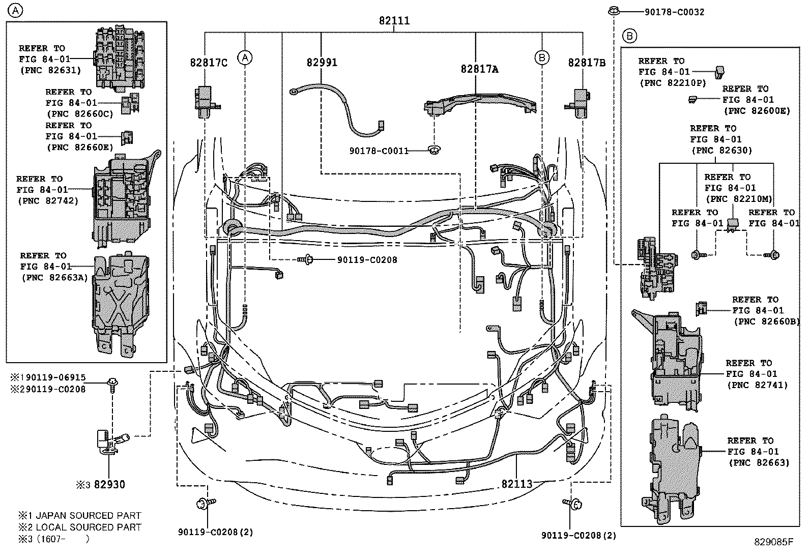 82142-0R080 WIRE, INSTRUMENT PANEL, NO.2 product image