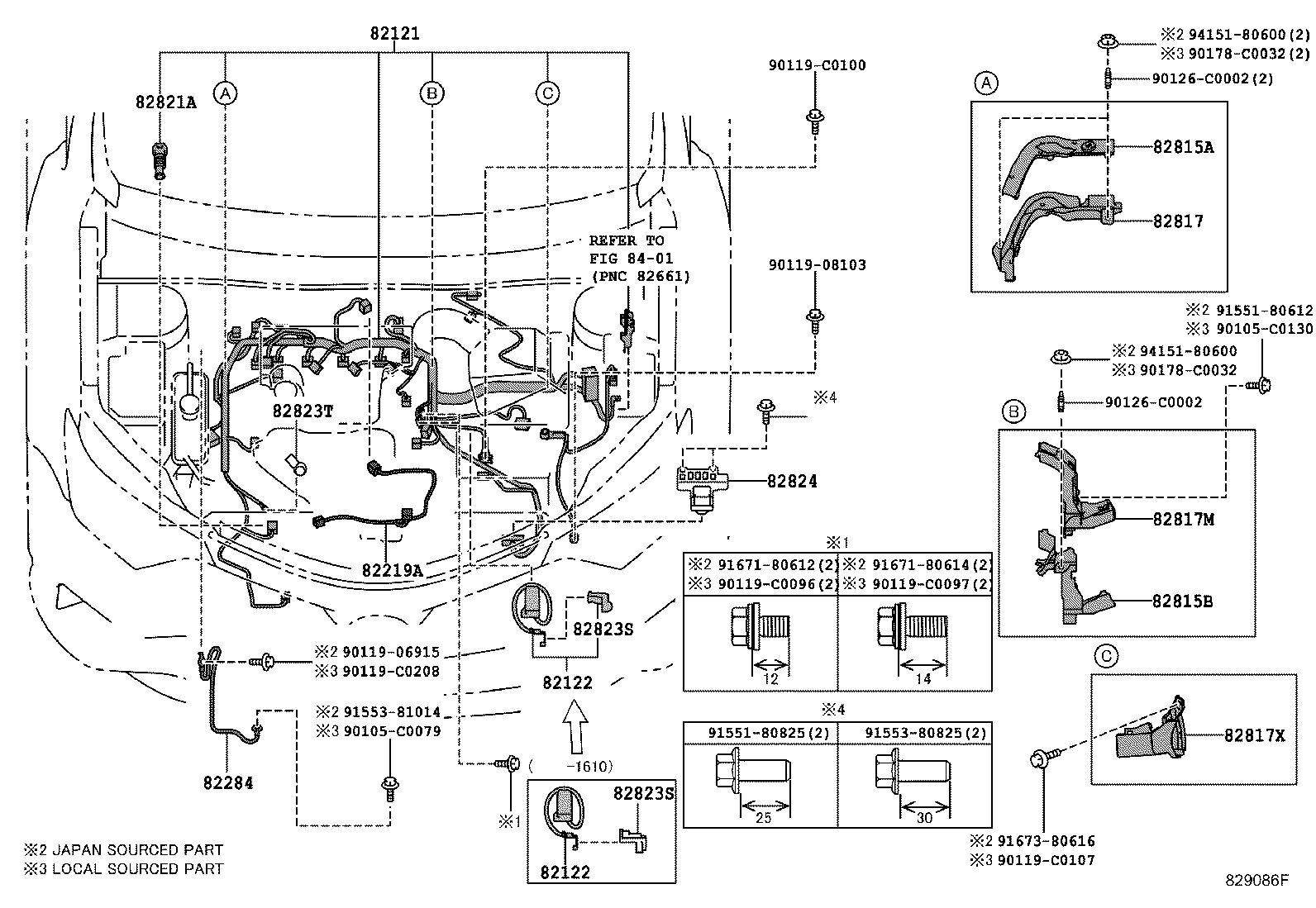 82142-0R080 WIRE, INSTRUMENT PANEL, NO.2 product image