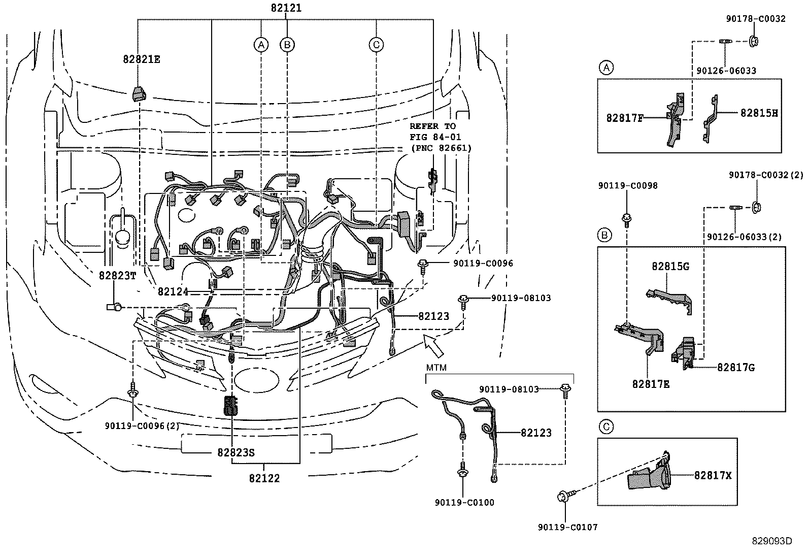 82142-0R080 WIRE, INSTRUMENT PANEL, NO.2 product image