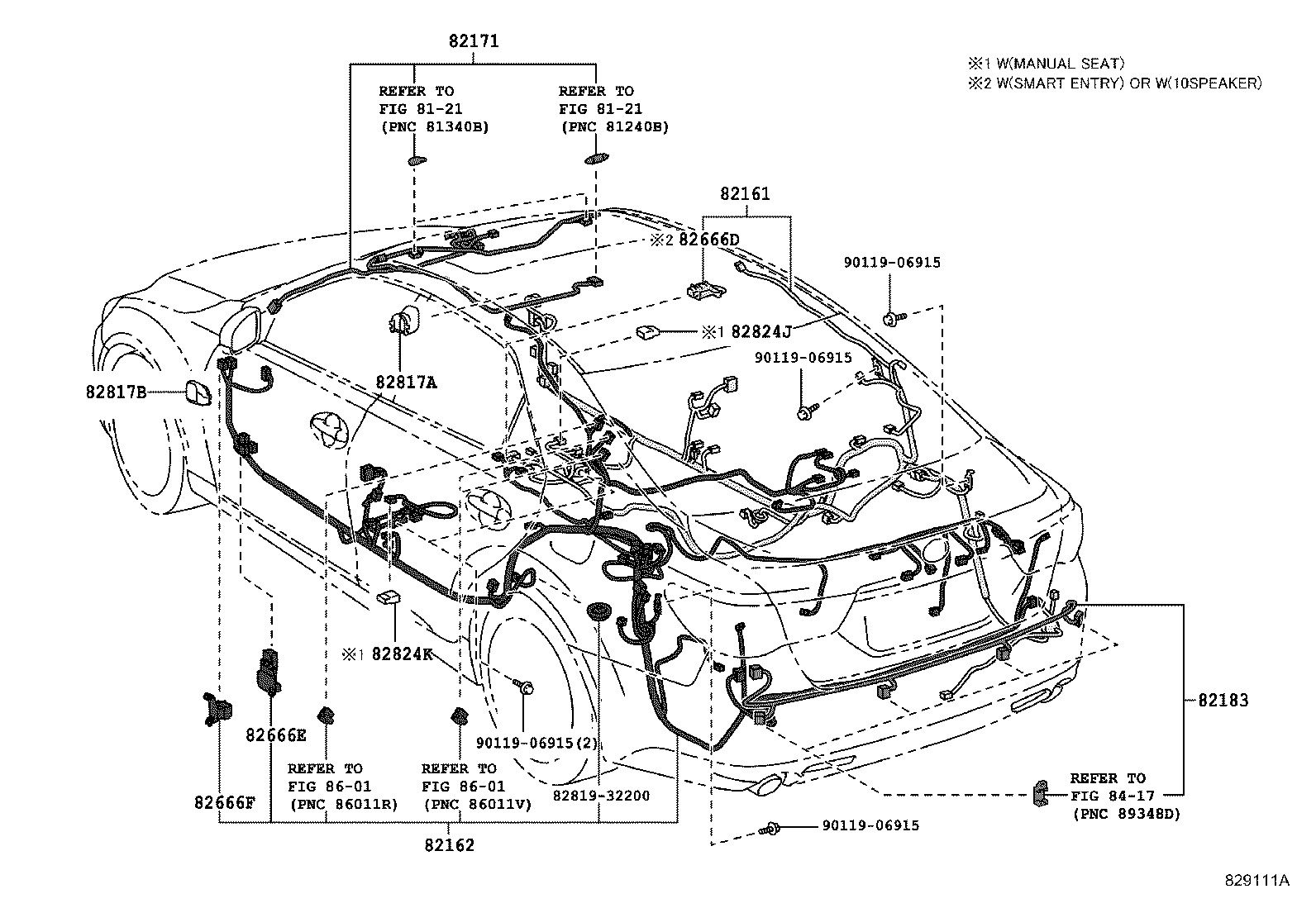 82817-22A60 PROTECTOR, WIRING HARNESS, NO.2 product image