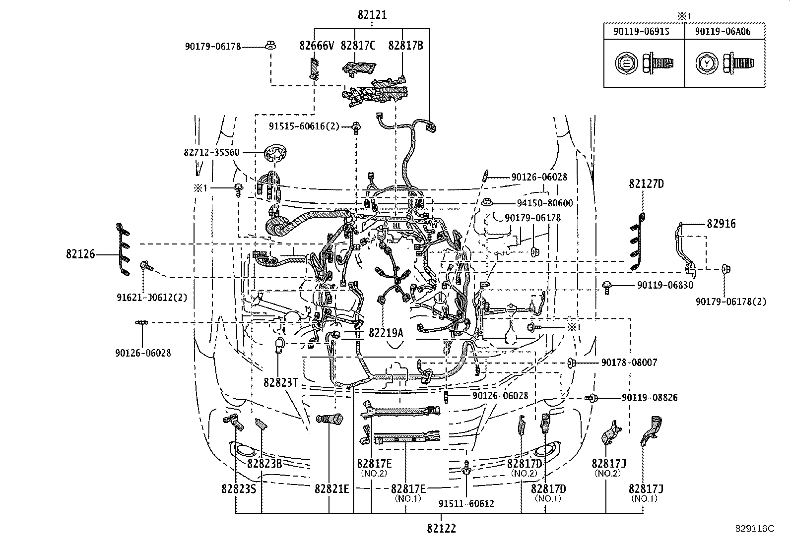 82142-6AT90 WIRE, INSTRUMENT PANEL, NO.2 product image