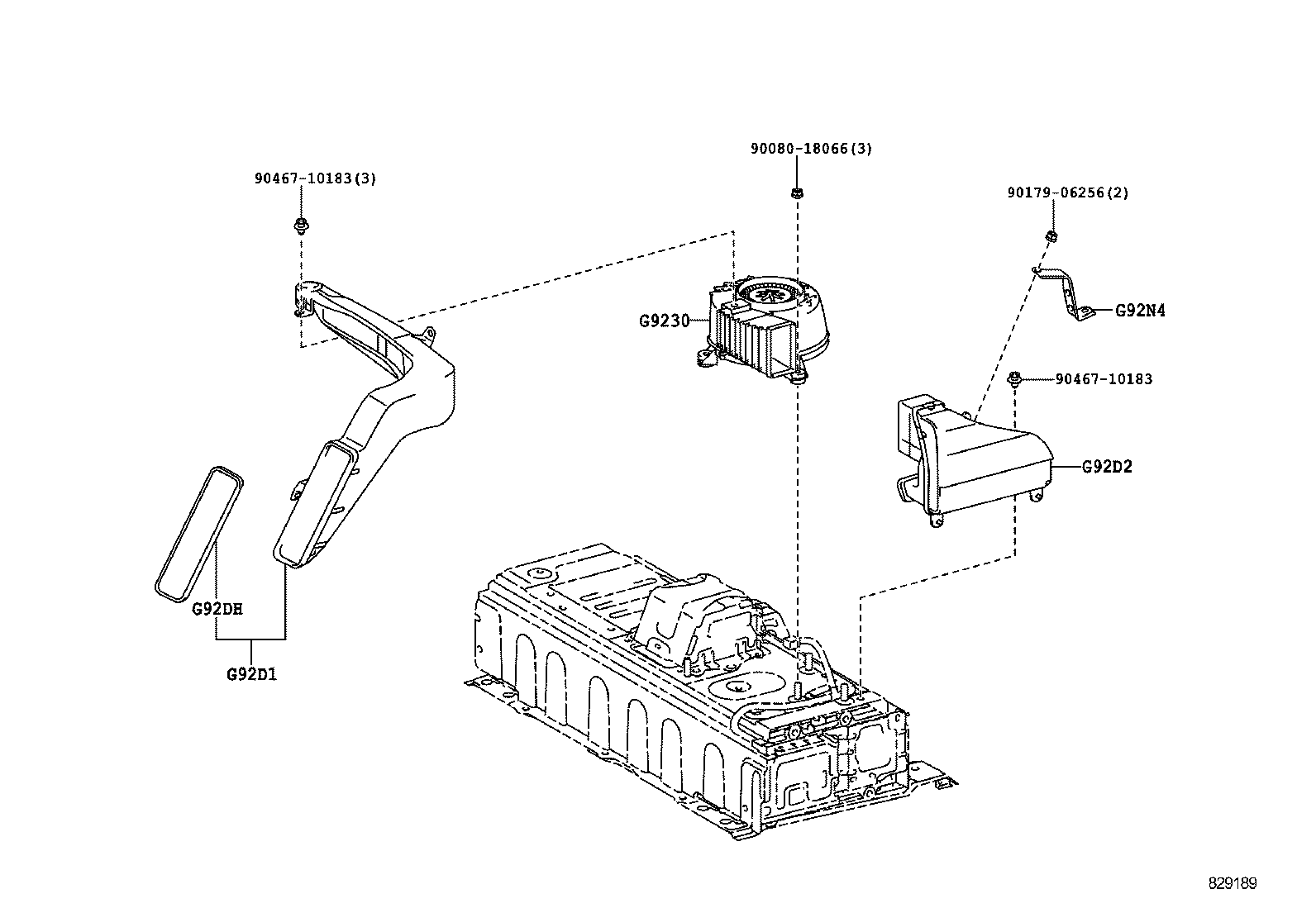 G920B-06010 BRACKET SUB-ASSY, HV BATTERY CARRIER, NO.1 product image