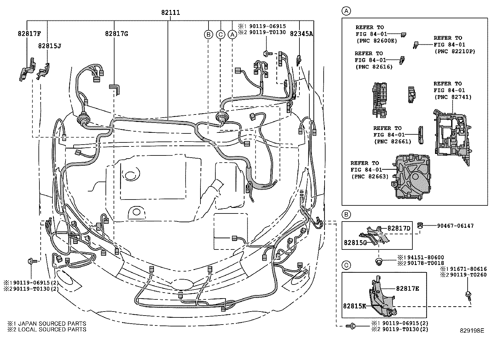 82140-02420 WIRE, INSTRUMENT PANEL, NO.2 product image