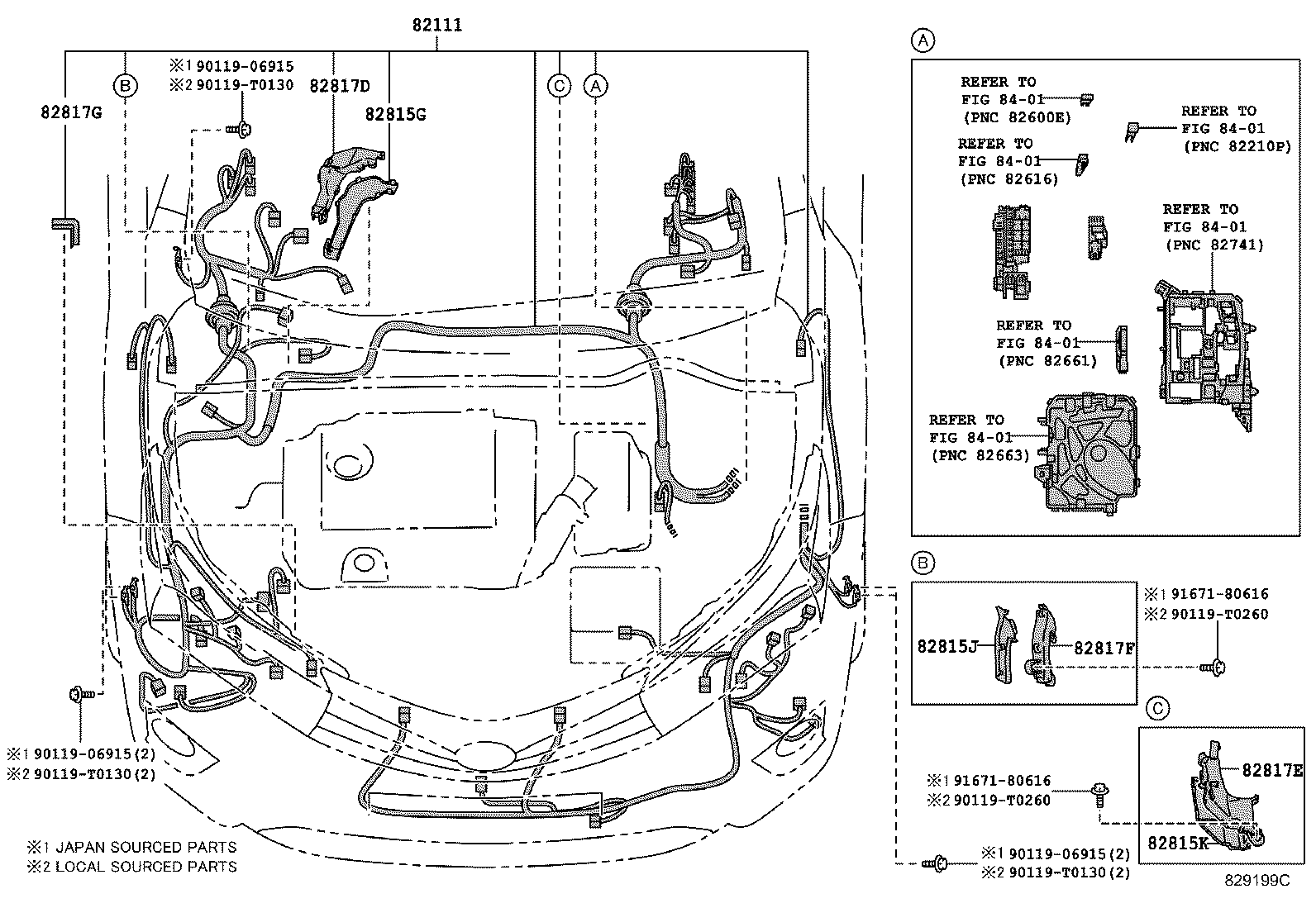 82140-02420 WIRE, INSTRUMENT PANEL, NO.2 product image