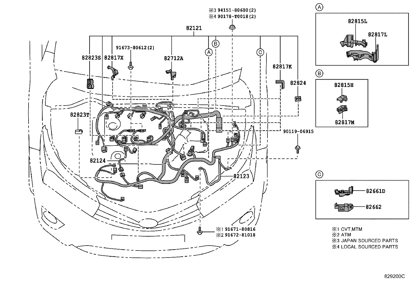 82140-02420 WIRE, INSTRUMENT PANEL, NO.2 product image