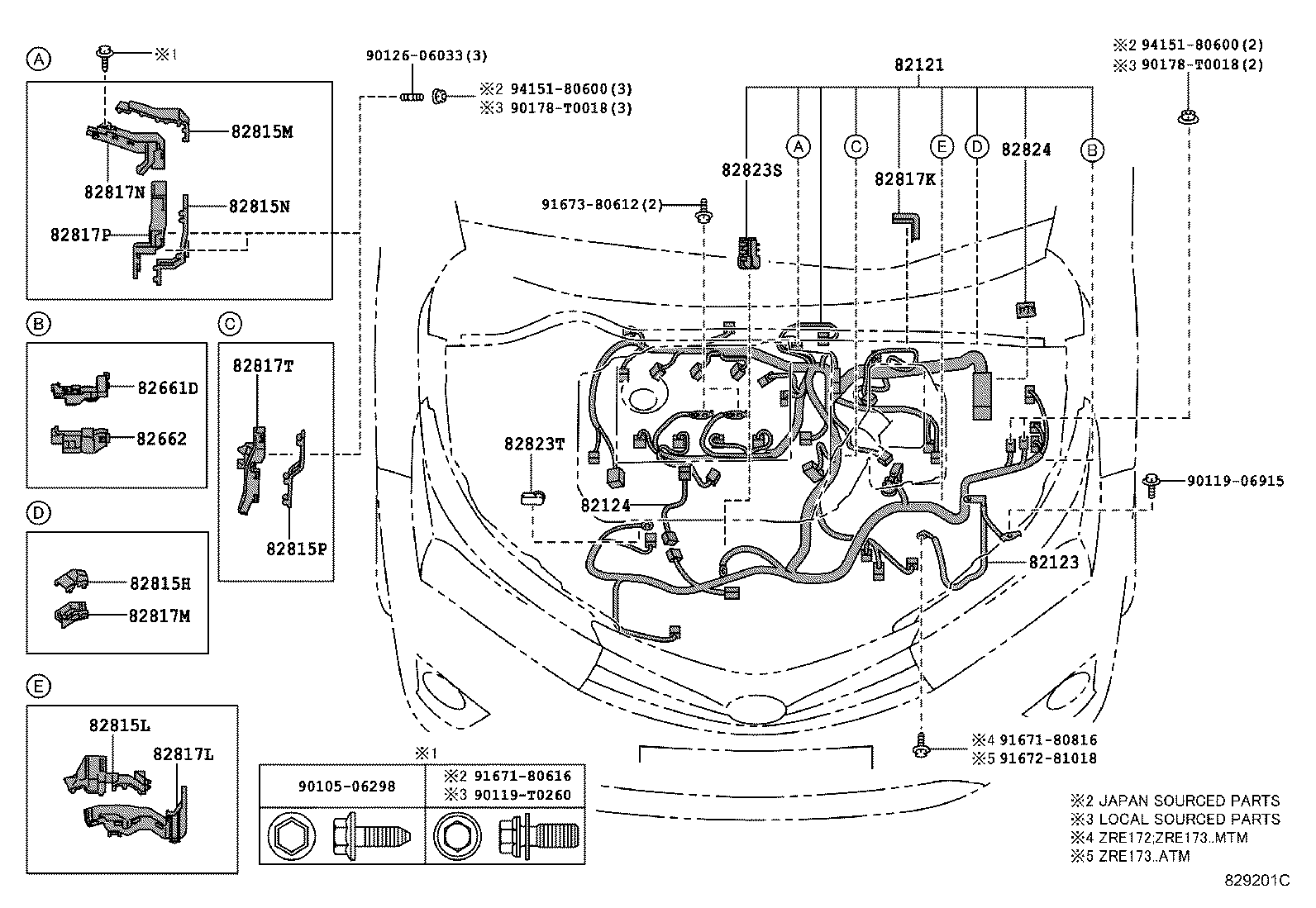 82140-02420 WIRE, INSTRUMENT PANEL, NO.2 product image