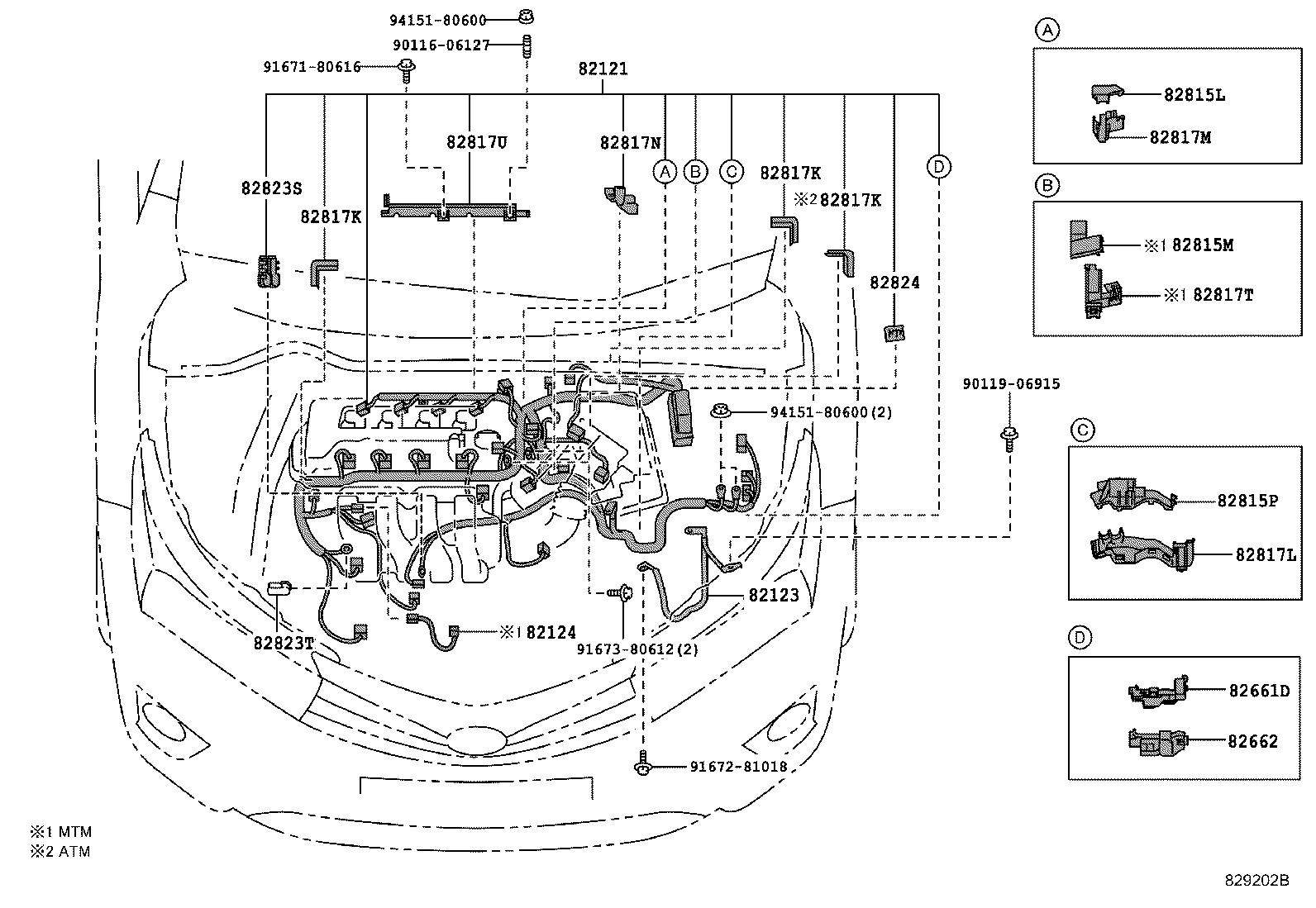 82140-02420 WIRE, INSTRUMENT PANEL, NO.2 product image