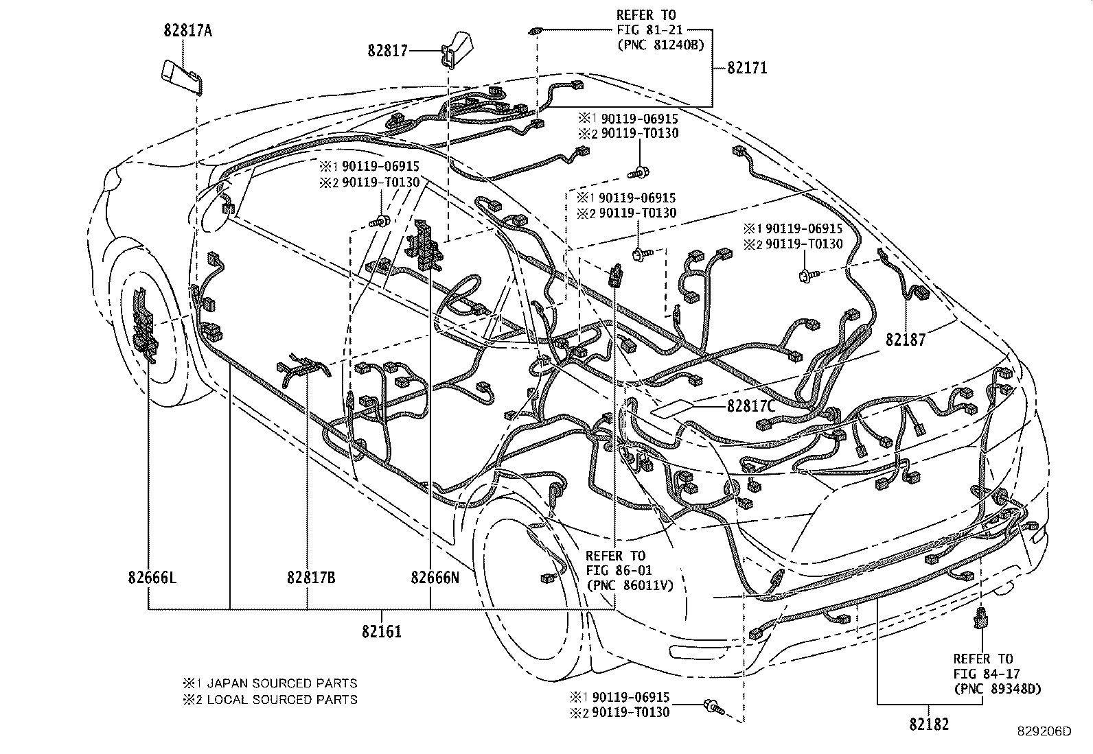 82140-02420 WIRE, INSTRUMENT PANEL, NO.2 product image