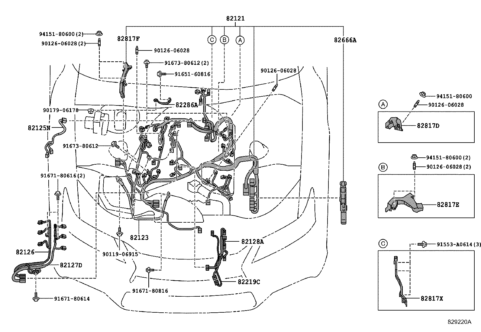 82142-30140 WIRE, INSTRUMENT PANEL, NO.2 product image