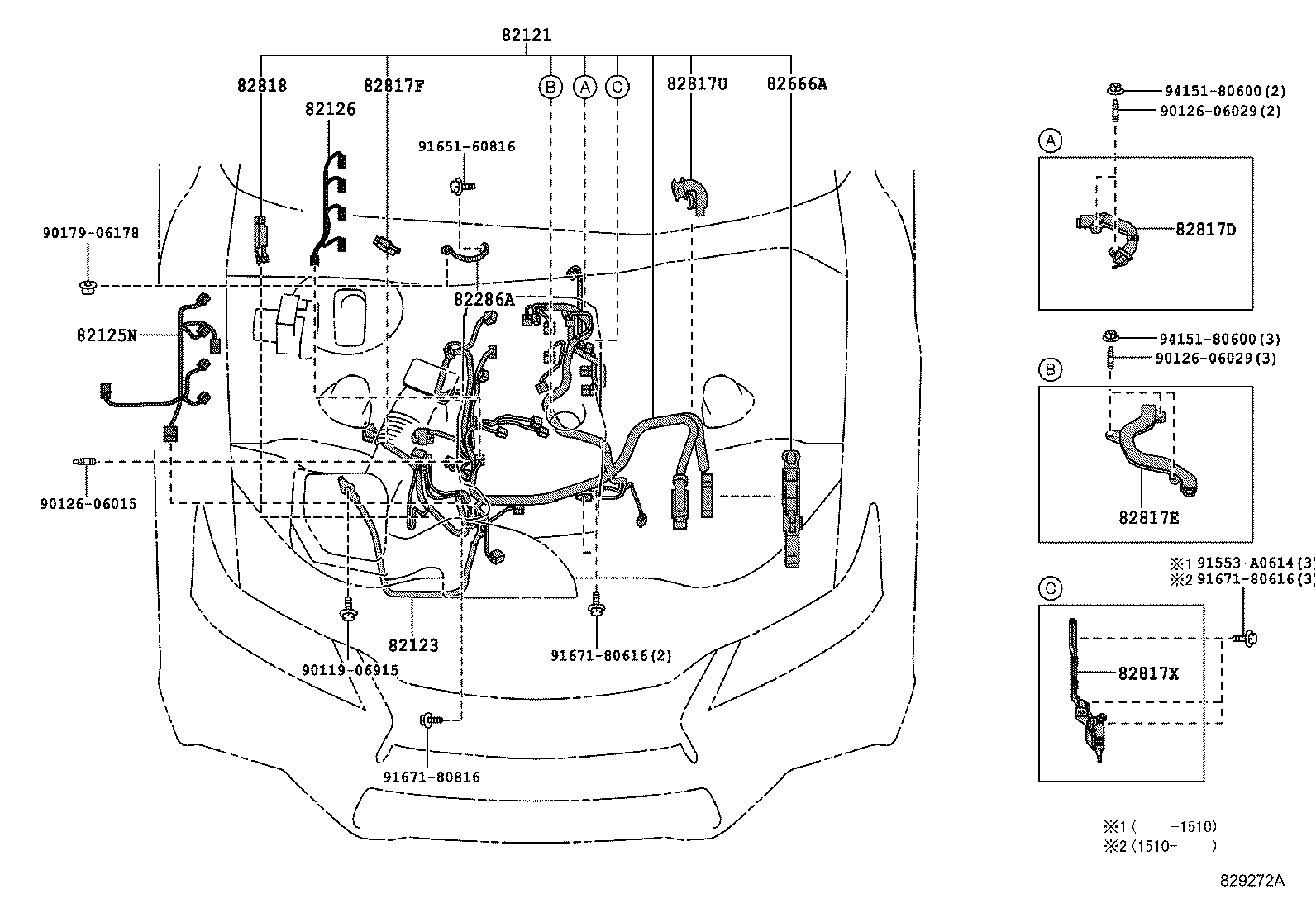 82142-30140 WIRE, INSTRUMENT PANEL, NO.2 product image