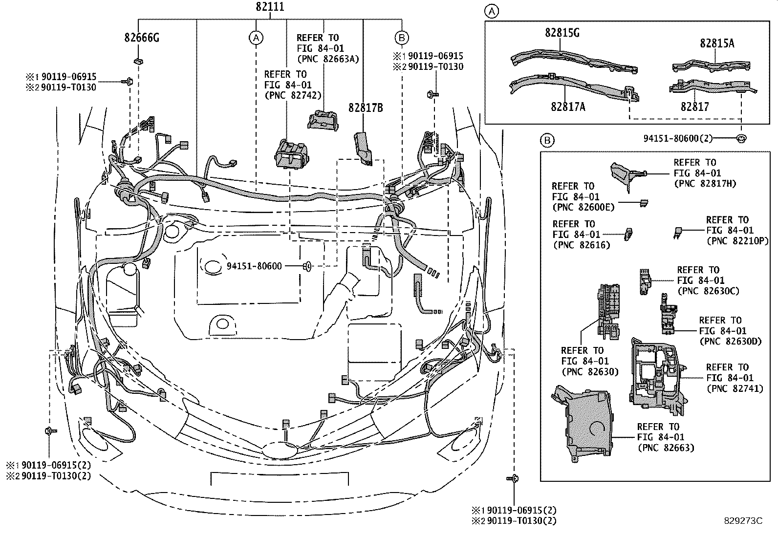 82140-02400 WIRE, INSTRUMENT PANEL, NO.2 product image