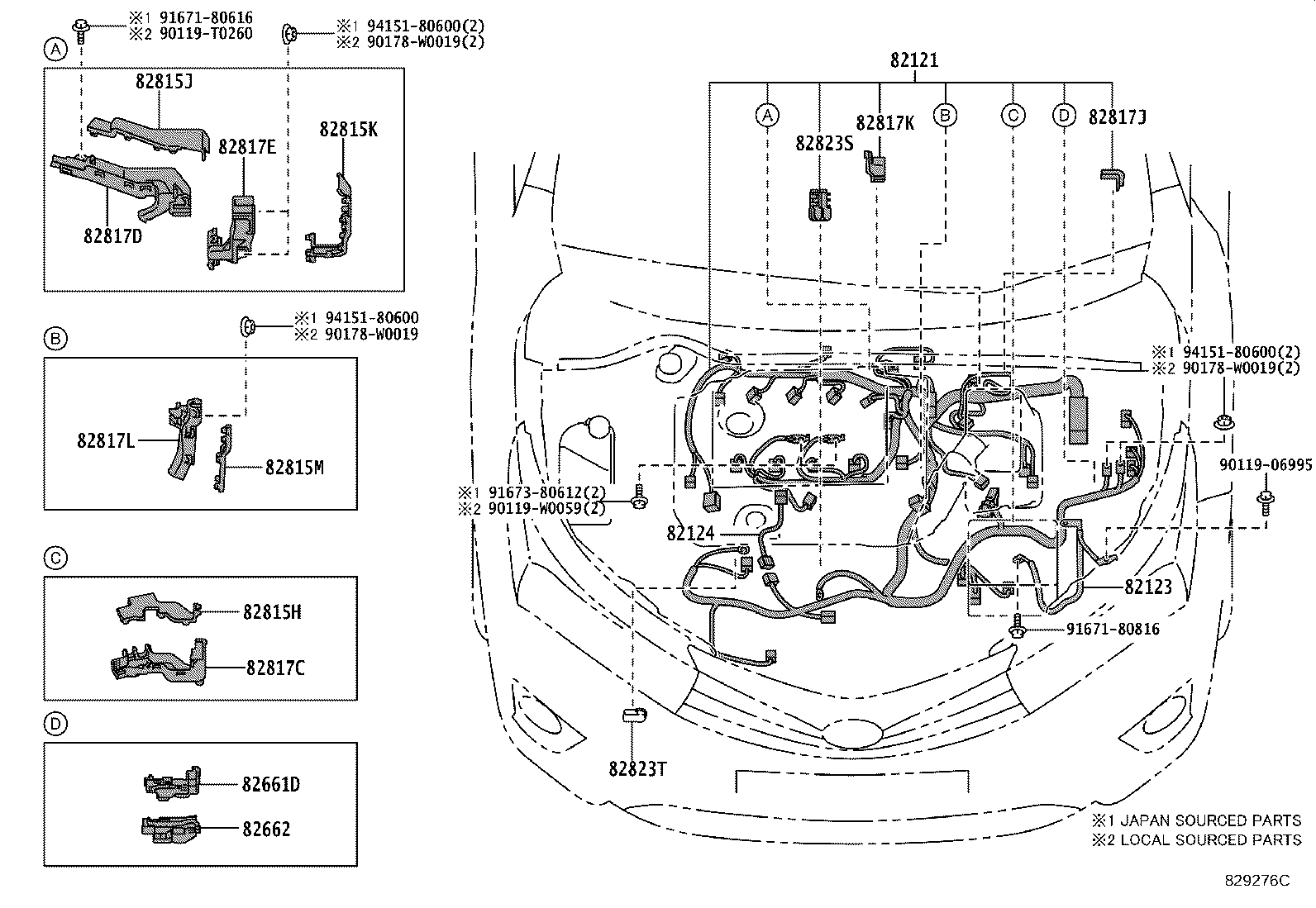 82140-02400 WIRE, INSTRUMENT PANEL, NO.2 product image