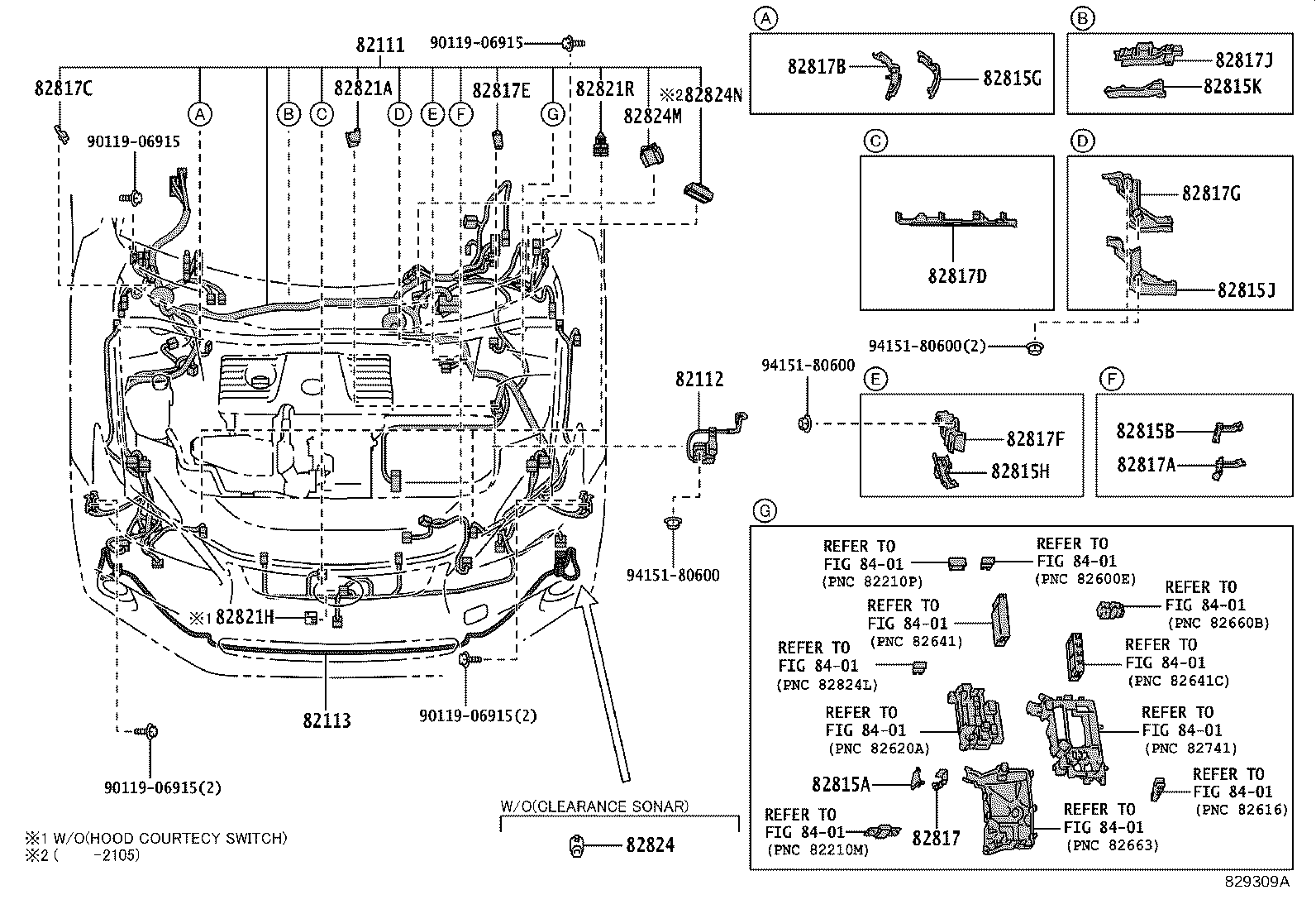 82142-76680 WIRE, INSTRUMENT PANEL, NO.2 product image