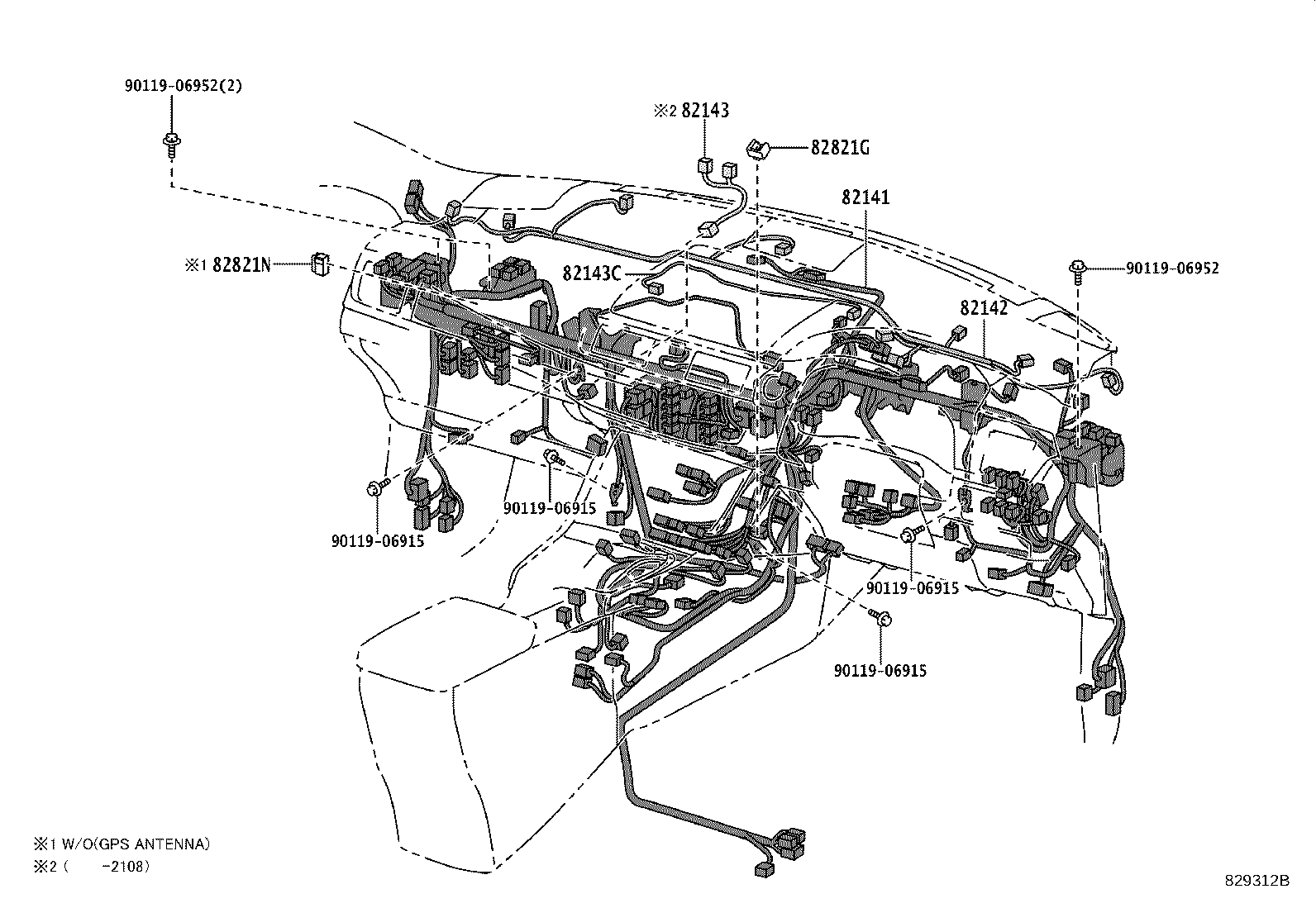 82142-76680 WIRE, INSTRUMENT PANEL, NO.2 product image