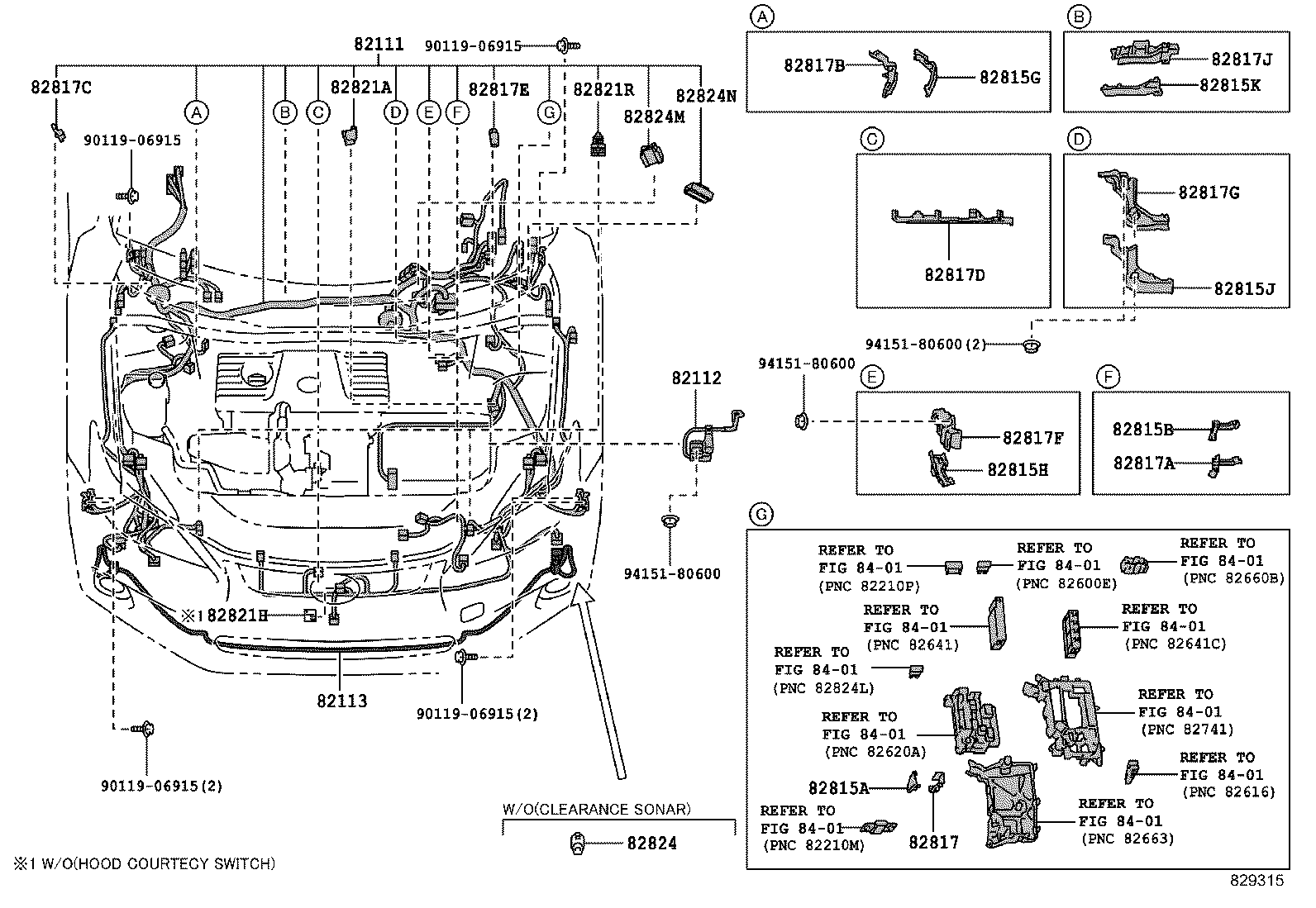 82142-76280 WIRE, INSTRUMENT PANEL, NO.2 product image
