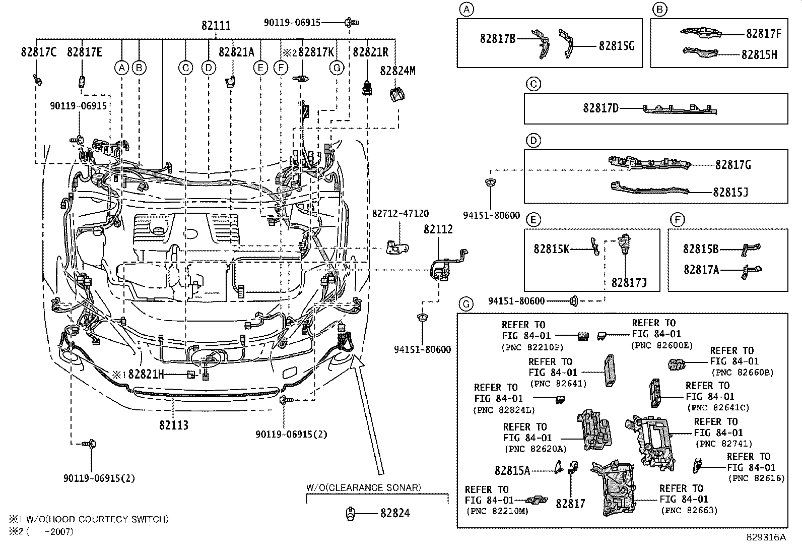 82142-76280 WIRE, INSTRUMENT PANEL, NO.2 product image