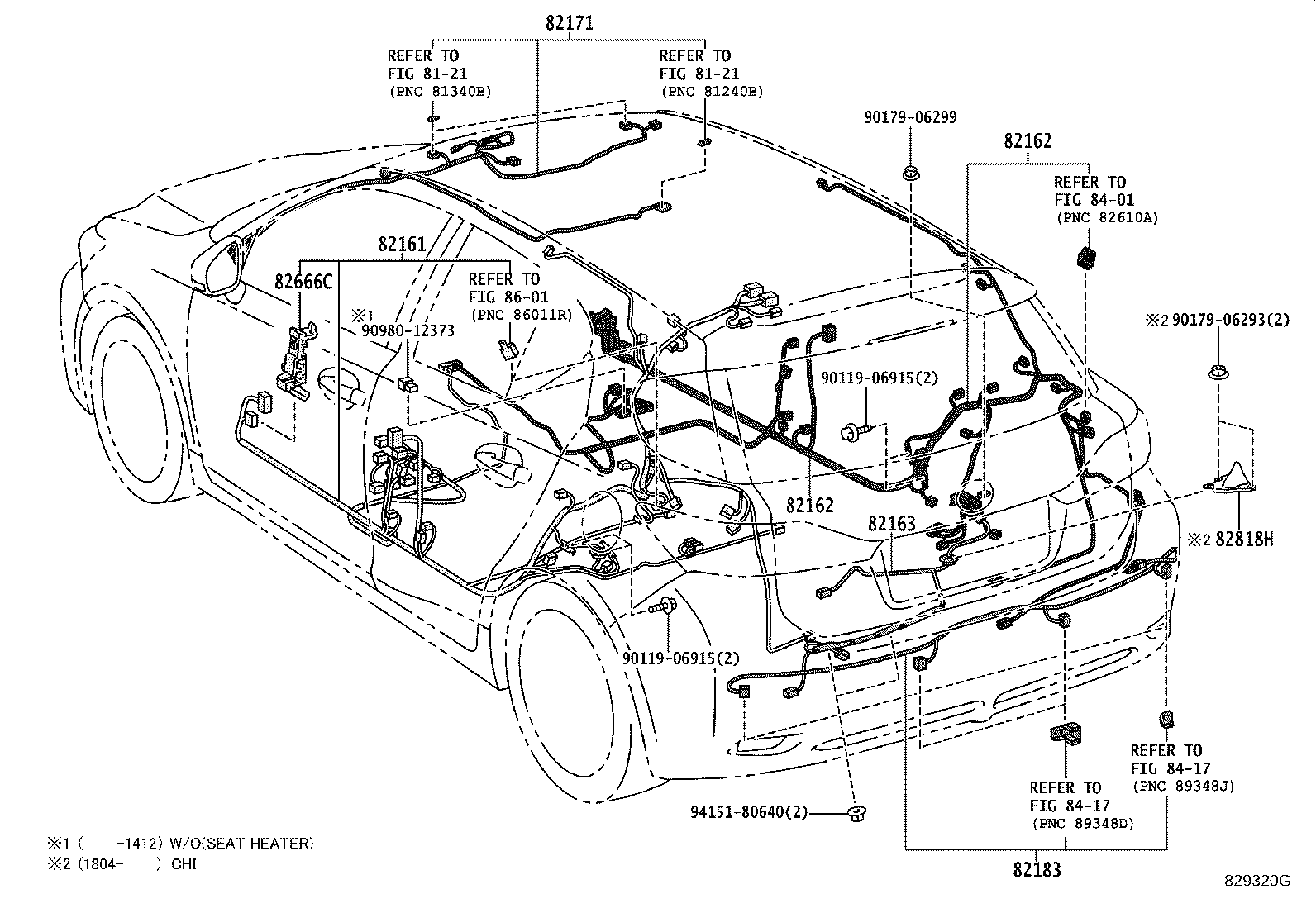 82142-76680 WIRE, INSTRUMENT PANEL, NO.2 product image