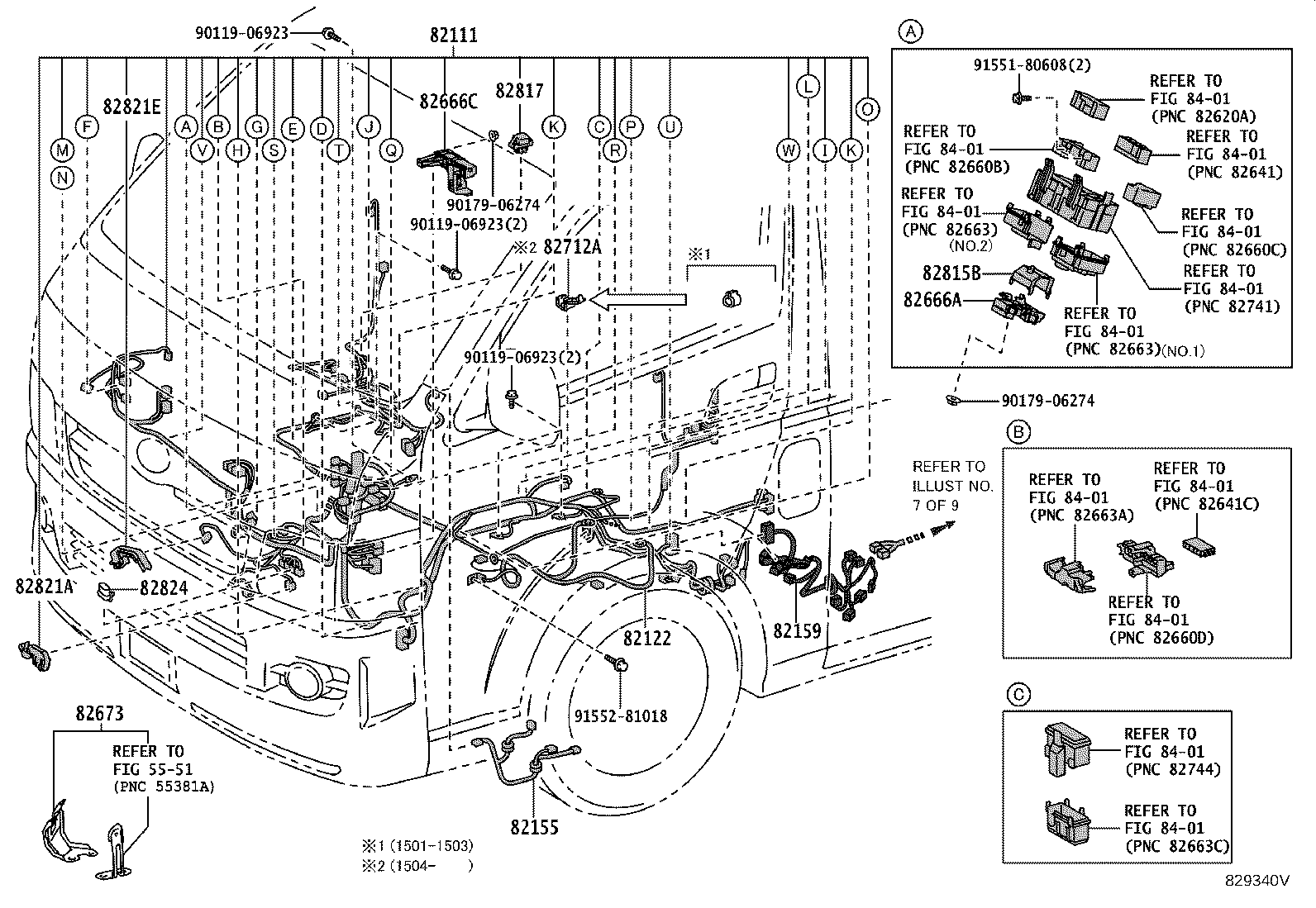 82020-V3142 HARNESS ASSY, WIRING COWL TO HEADLAMP product image