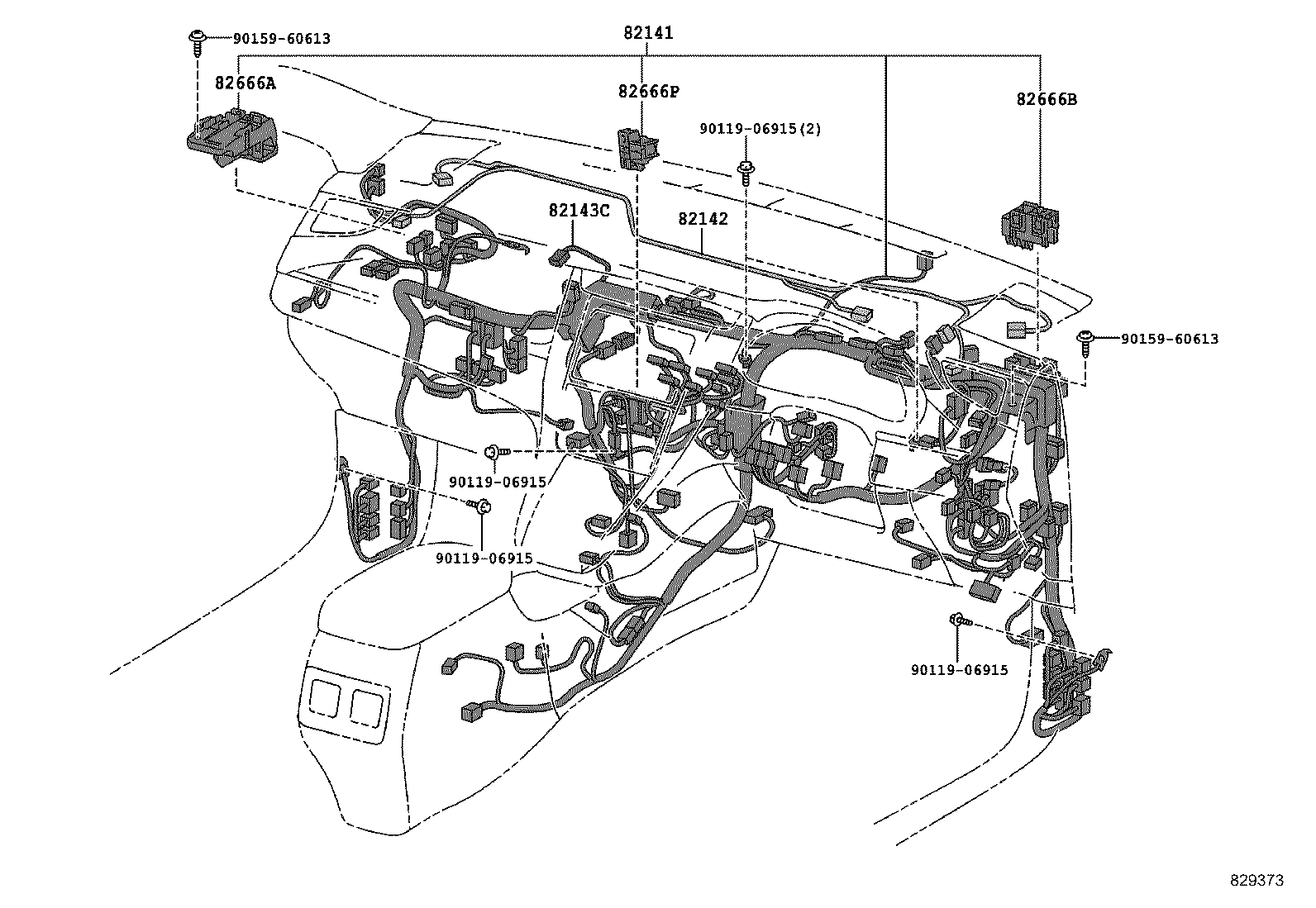 82142-48G80 WIRE, INSTRUMENT PANEL, NO.2 product image